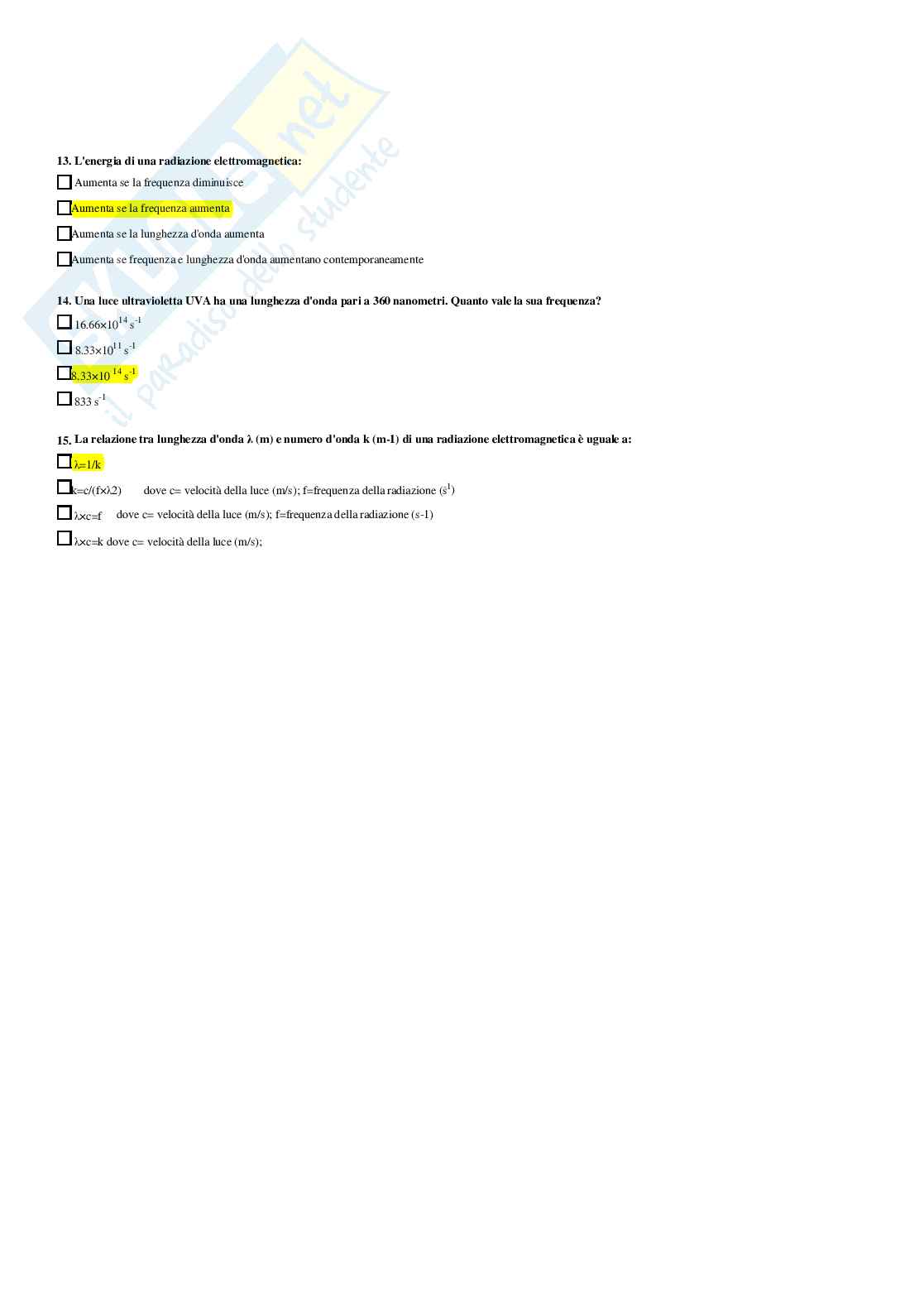 Chimica applicata e tecnologia dei materiali – Paniere risposte chiuse completo – A.A. 2025/2026 Pag. 6