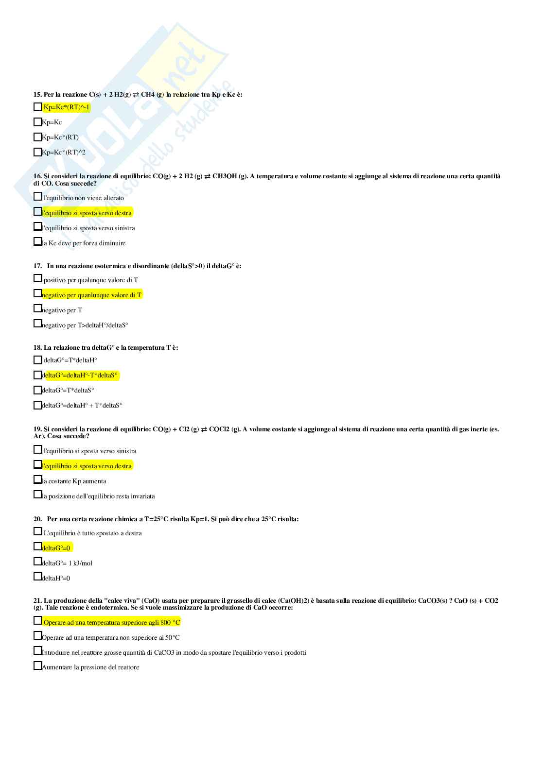 Chimica applicata e tecnologia dei materiali – Paniere risposte chiuse completo – A.A. 2025/2026 Pag. 71