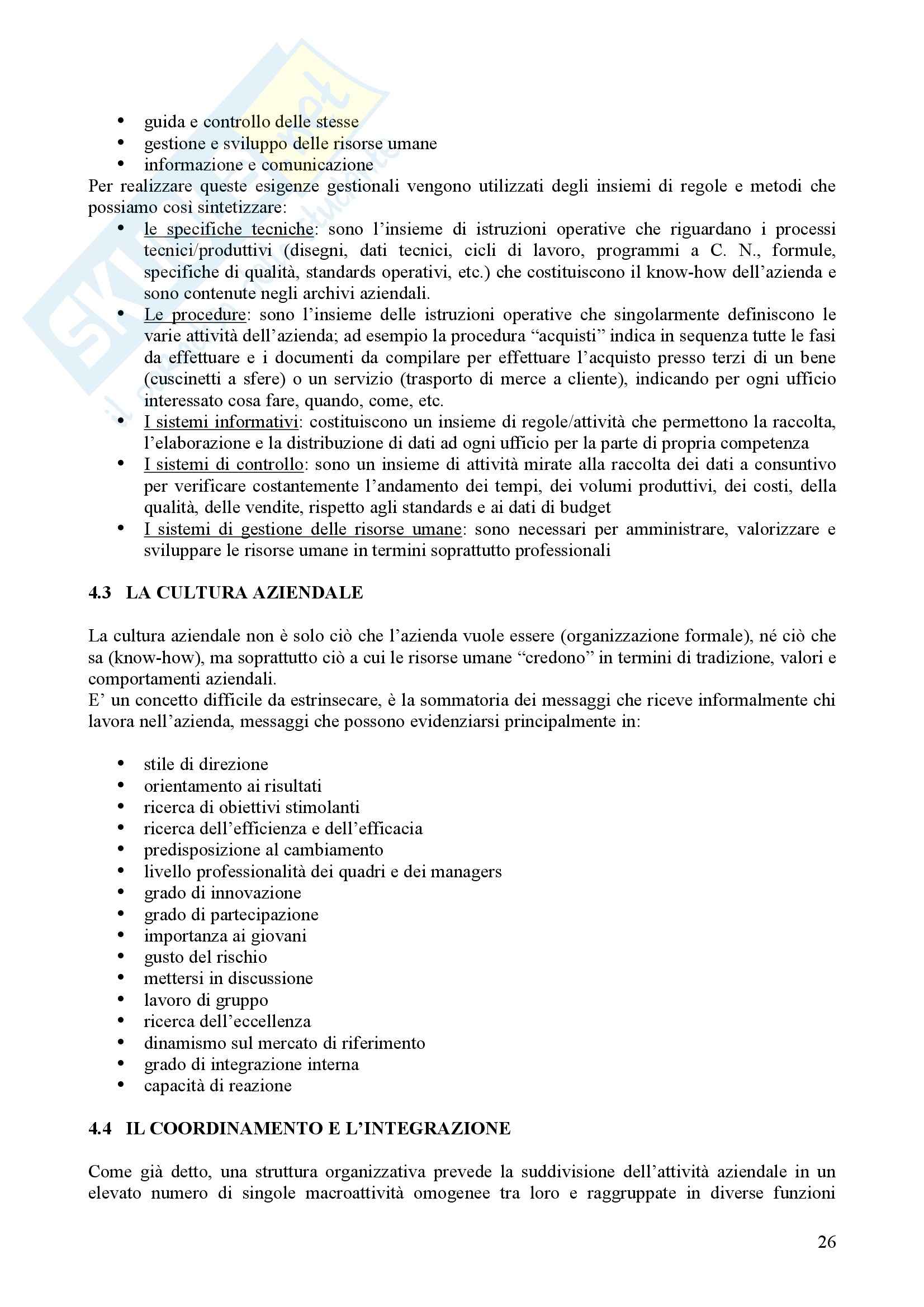 Sistemi organizzativi - Appunti Pag. 26