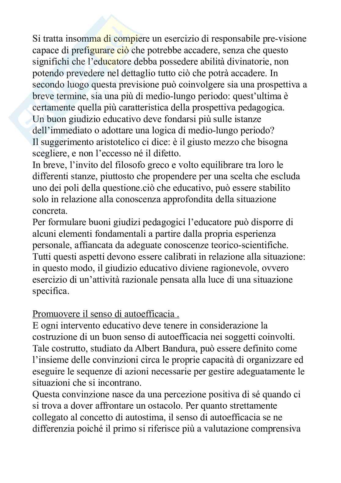 Riassunto esame Pedagogia generale, Prof. Zamengo Federico, libro consigliato Occhio pedagogico, Zamengo  Pag. 26
