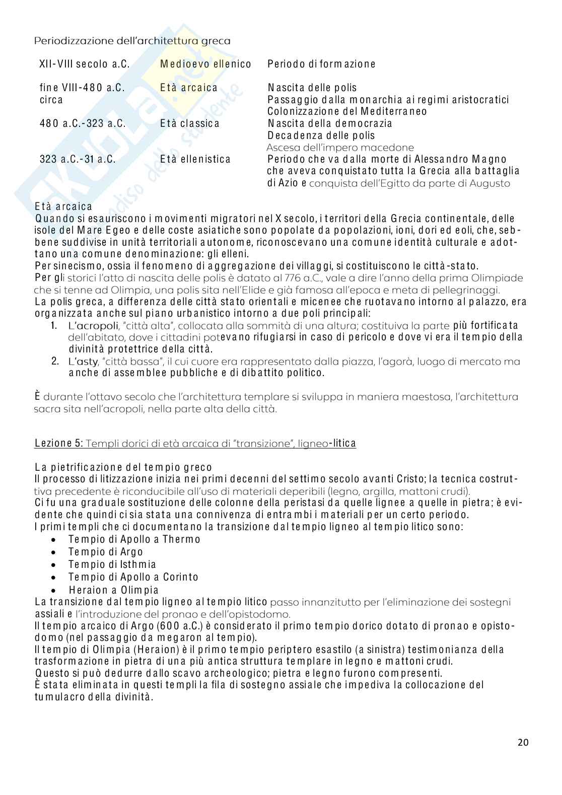 Grecia - età arcaica e tardoarcaica Pag. 1