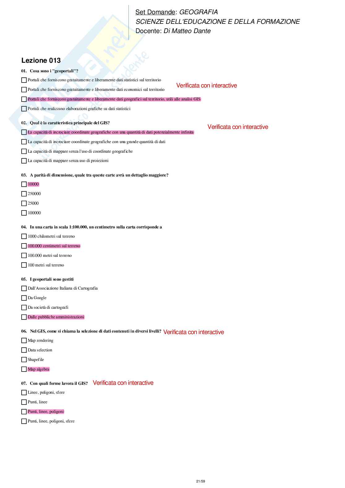 Paniere nuovo  di geografia (2023) Pag. 21