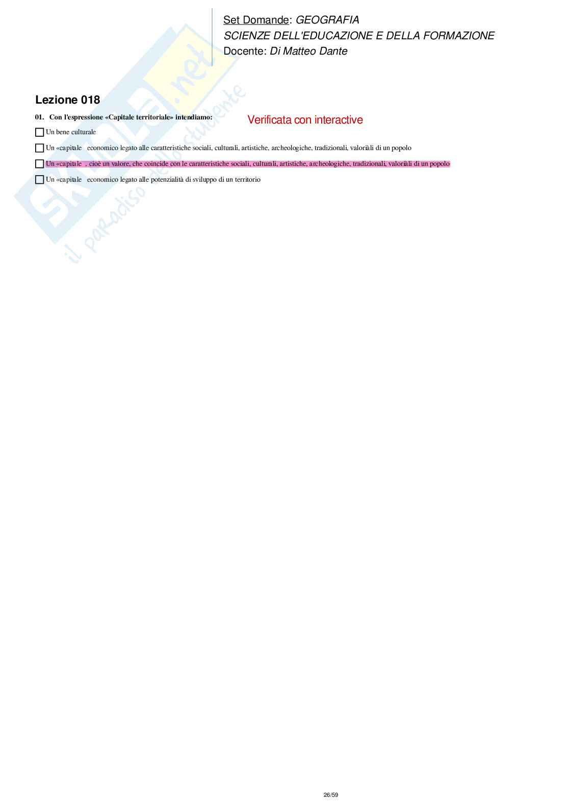 Paniere nuovo  di geografia (2023) Pag. 26