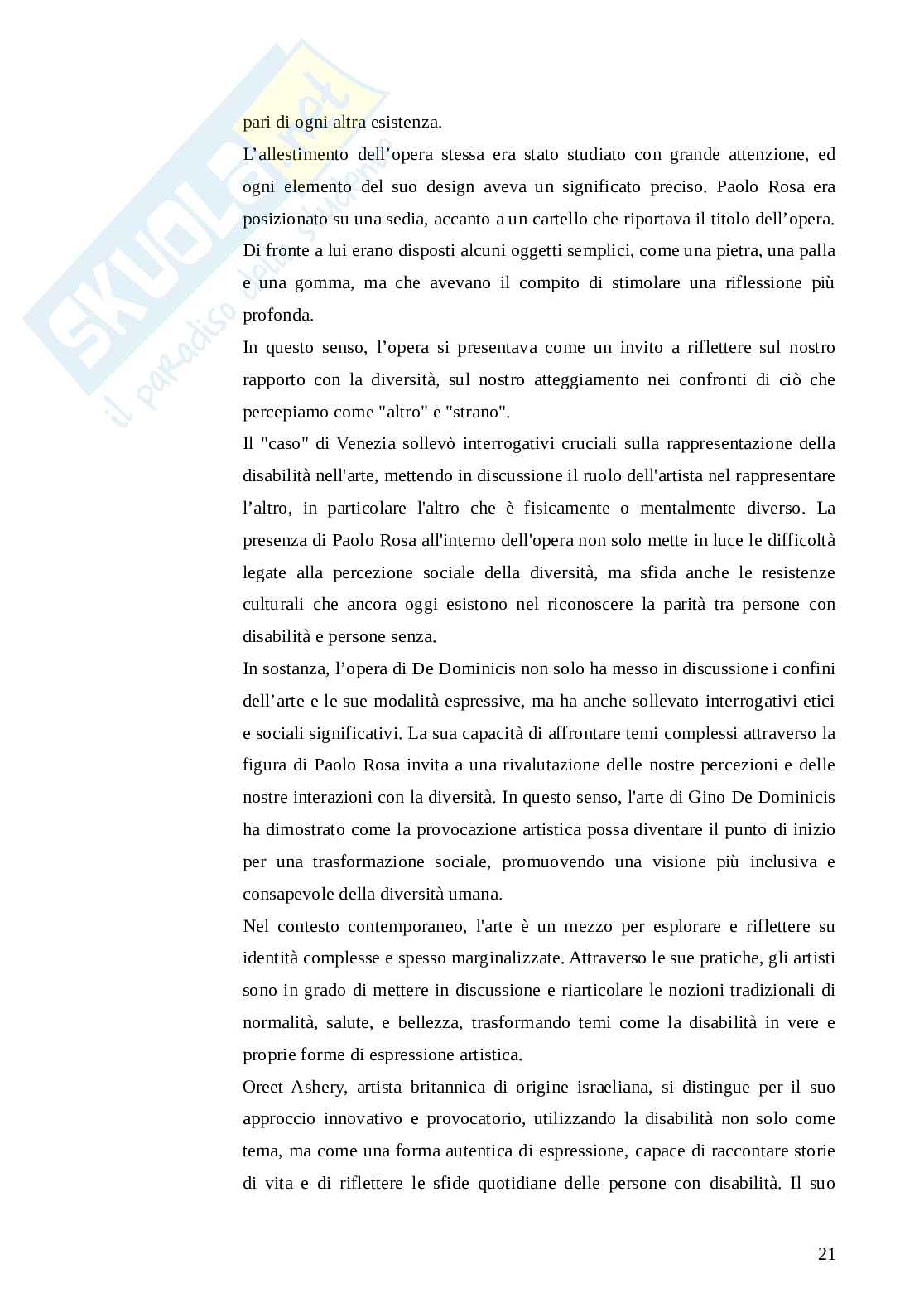 L’inclusione della disabilità nelle imprese di tipo artistico Pag. 21