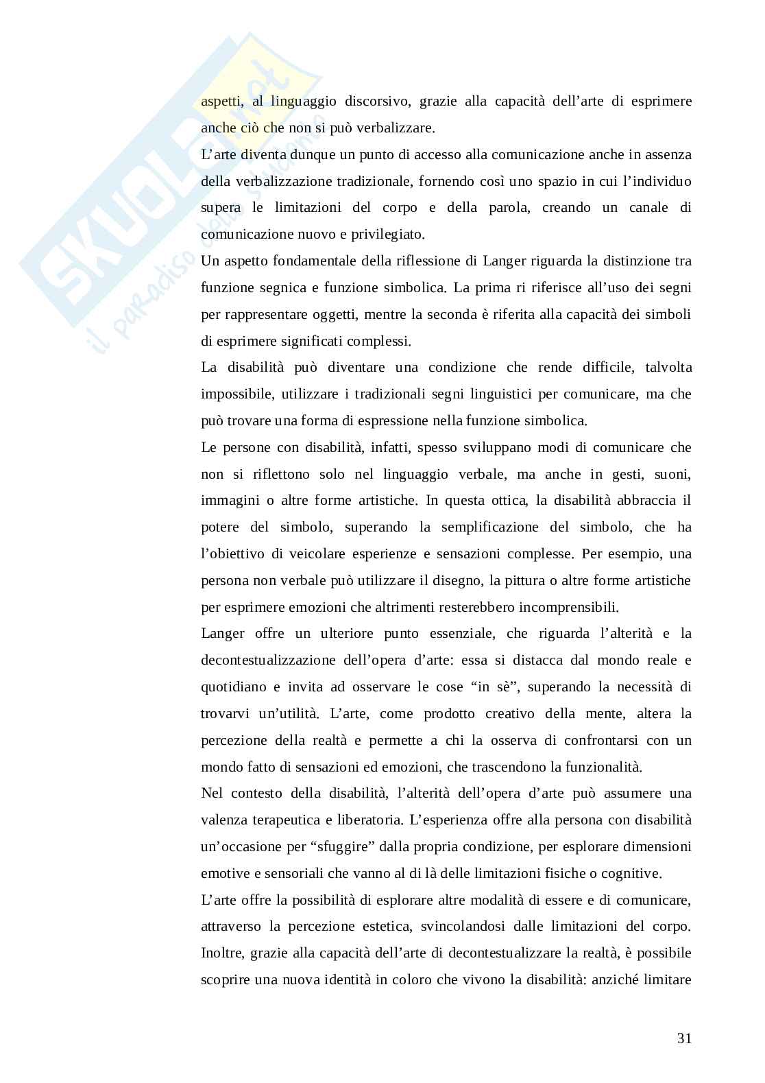 L’inclusione della disabilità nelle imprese di tipo artistico Pag. 31