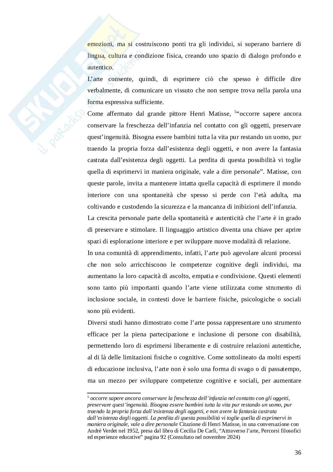 L’inclusione della disabilità nelle imprese di tipo artistico Pag. 36