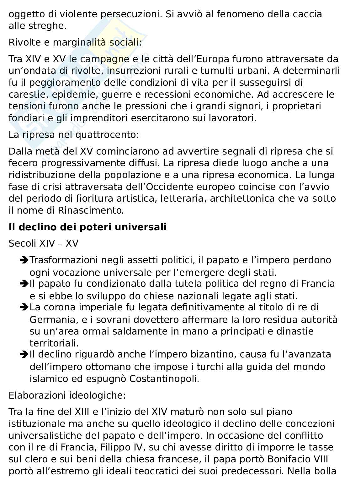 Riassunto esame Storia medievale, Prof. Cariboni Guido, libro consigliato Manuale di storia medievale, Andre Zorzi Pag. 56