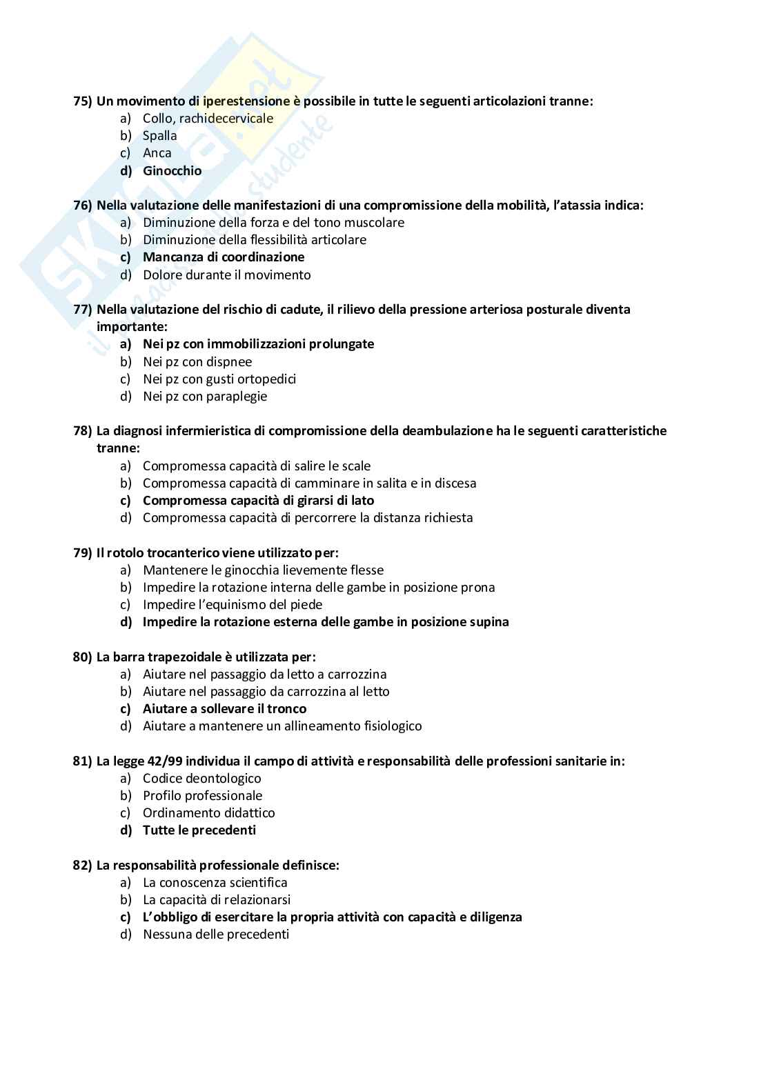 Esercitazione esame scritto di Tirocinio infermieristica Pag. 36