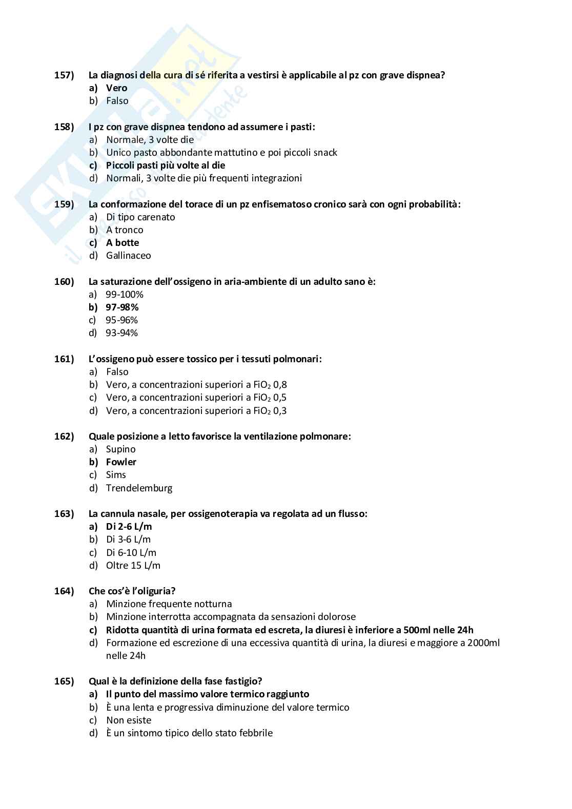 Esercitazione esame scritto di Tirocinio infermieristica Pag. 46