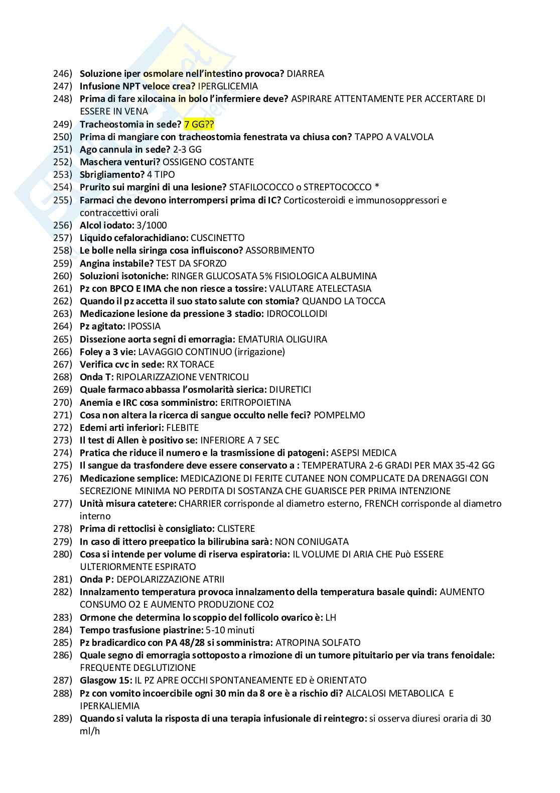 Esercitazione esame scritto di Tirocinio infermieristica Pag. 51