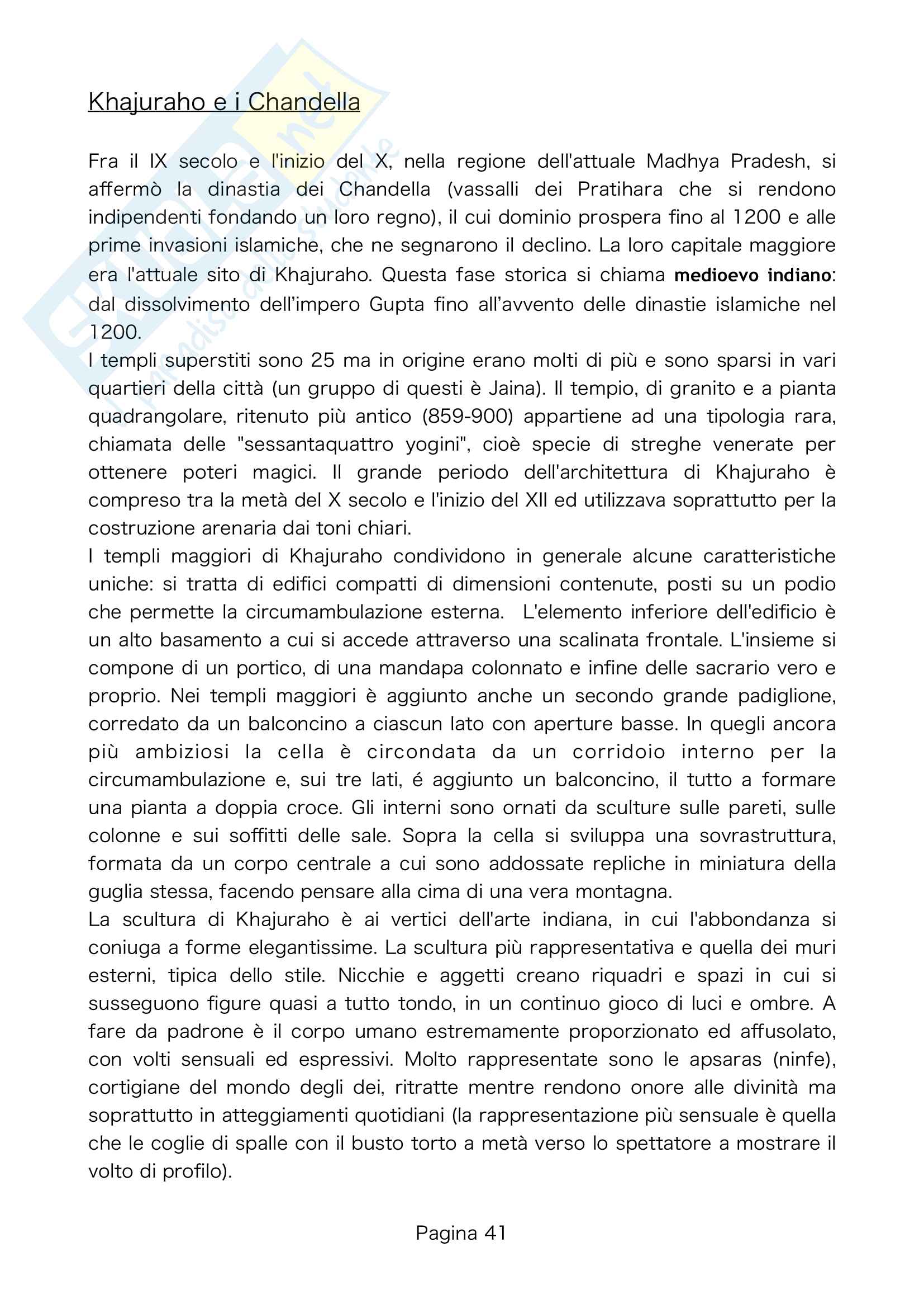 Materiale per esame Storia dell'Arte dell'India - libro consigliato: Storia dell'Arte dell'India: dalle origini ai grandi templi medievali Pag. 41