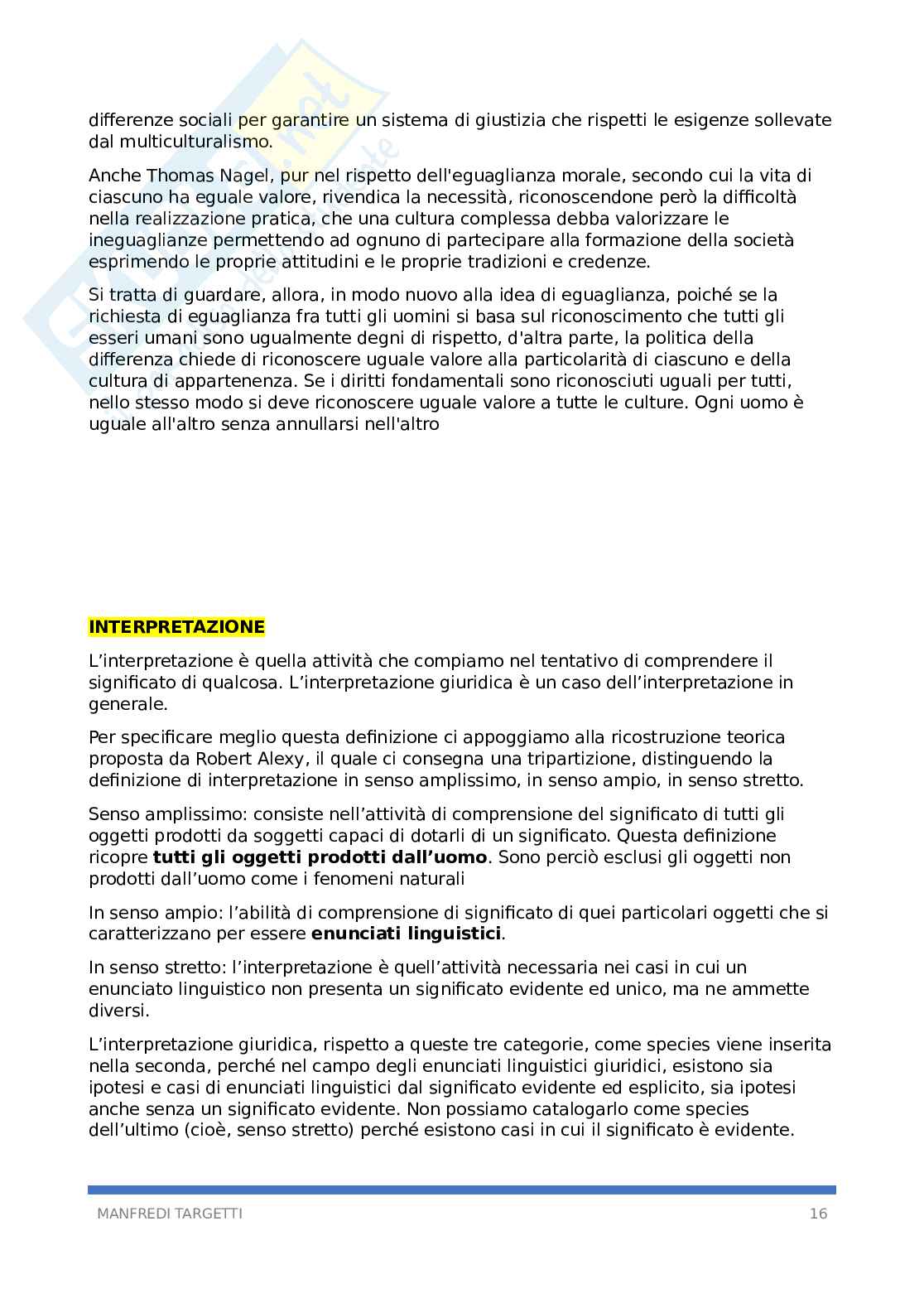 Riassunto esame Filosofia del diritto, Prof. Farano Alessia, libro consigliato Parole del diritto, Punzi Pag. 16