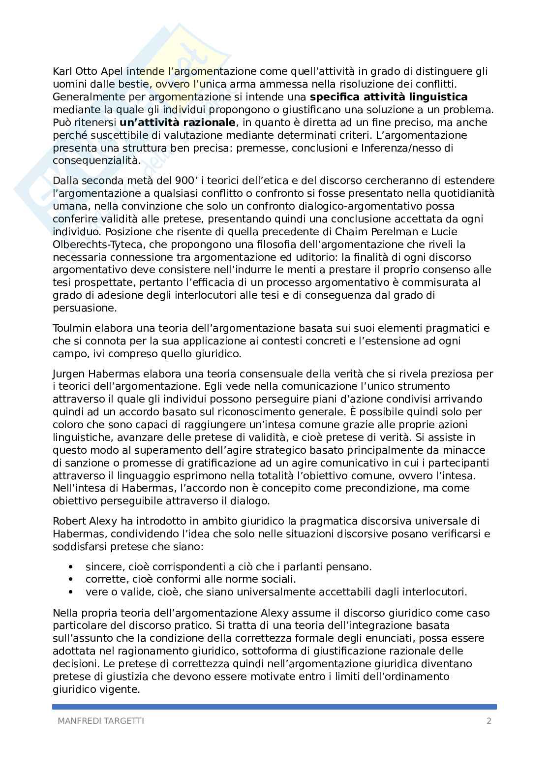 Riassunto esame Filosofia del diritto, Prof. Farano Alessia, libro consigliato Parole del diritto, Punzi Pag. 2