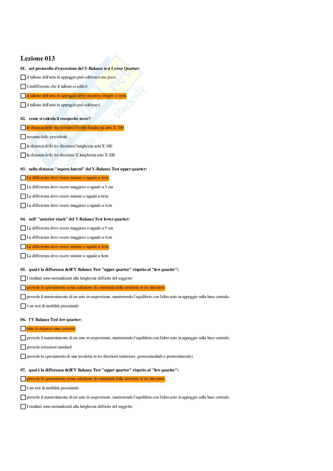 Paniere Attività motorie preventive e adattate - (2026) - Risposte multiple corrette Pag. 36