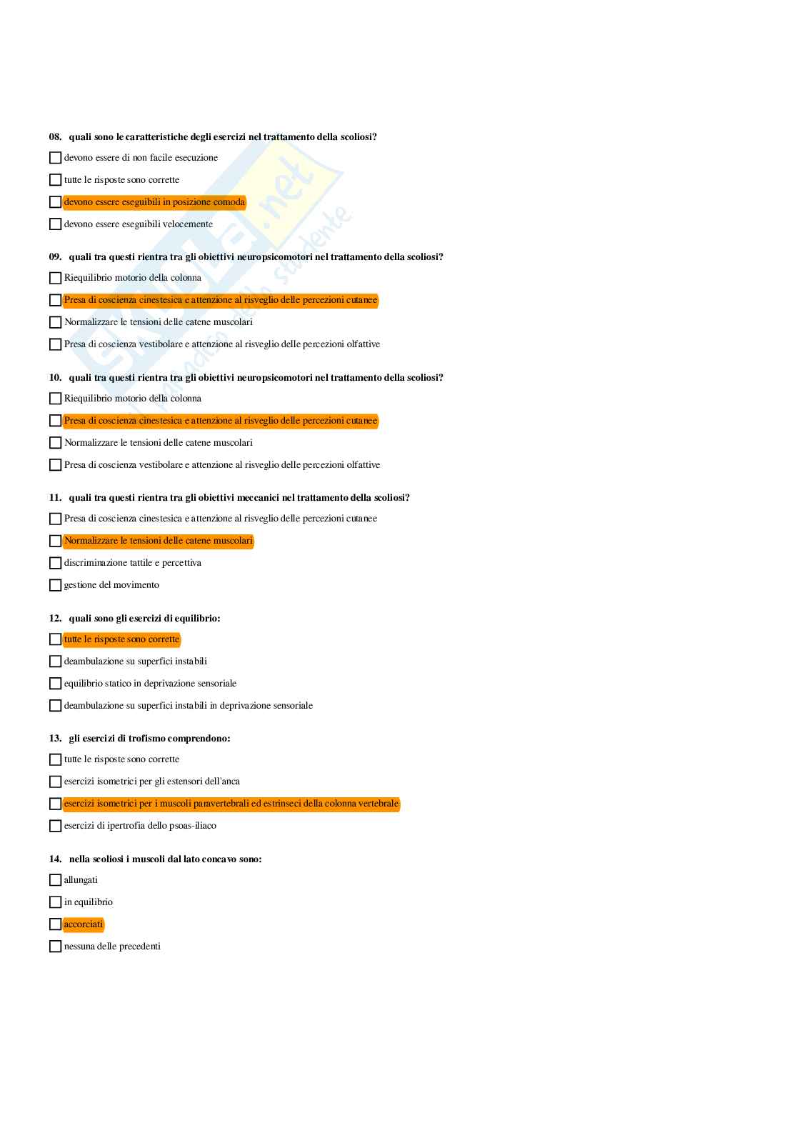 Paniere Attività motorie preventive e adattate - (2026) - Risposte multiple corrette Pag. 71