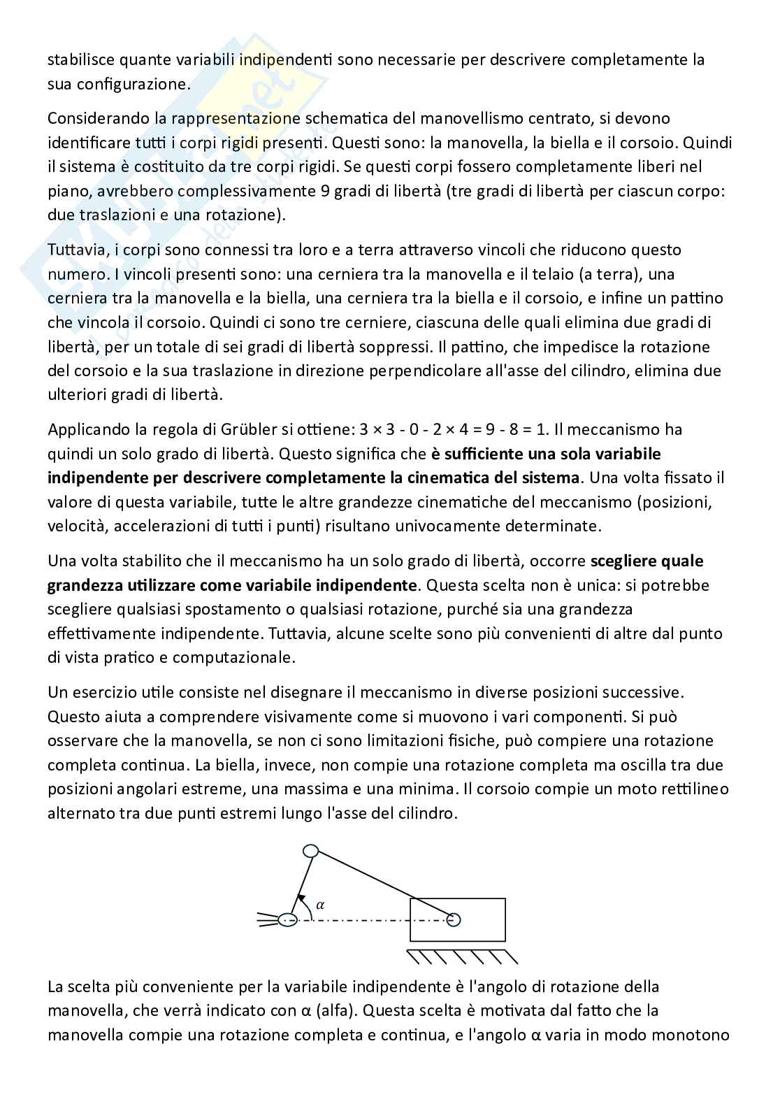 Fondamenti di meccanica teorica ed applicata (parte 5) - Sistemi di corpi rigidi e manovellismo ordinario centrato Pag. 6