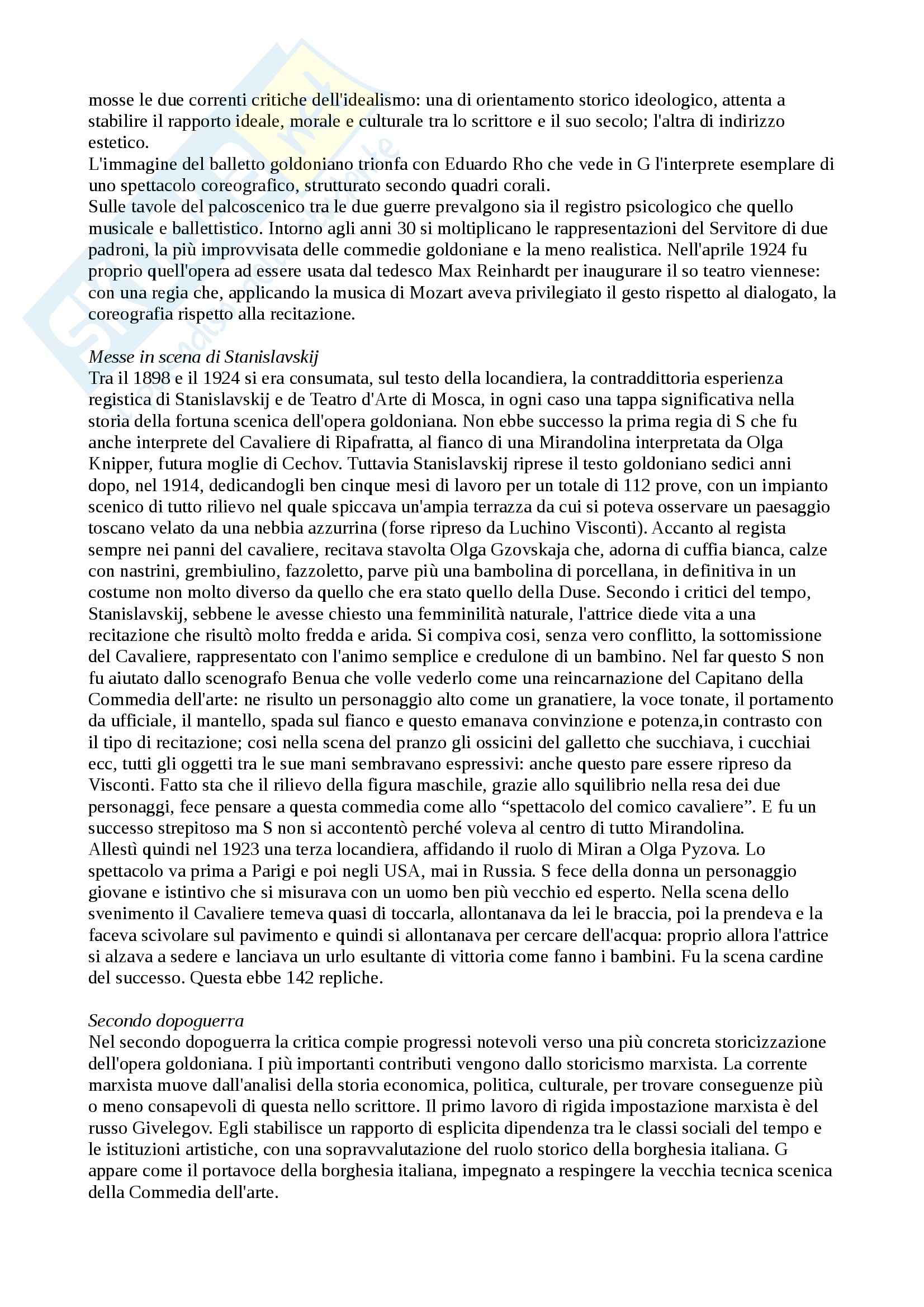 Riassunto esame Storia del Teatro Moderno e Contemporaneo, prof. Guardenti, libro consigliato La Vita e il Teatro di Carlo Goldoni, Ferrone Pag. 16
