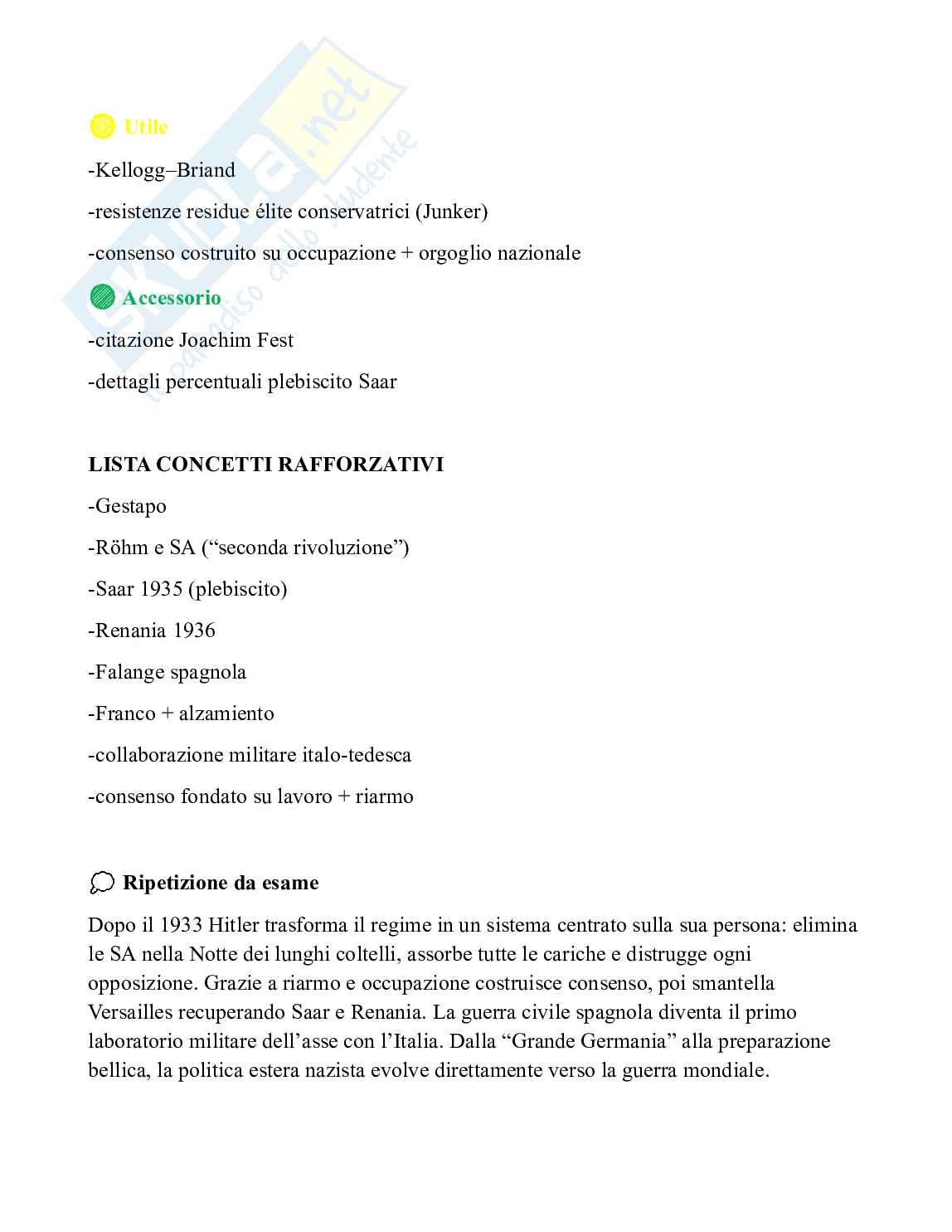 Storia contemporanea - Guerre mondiali (Schemi + domande e risposte per esame) Pag. 26