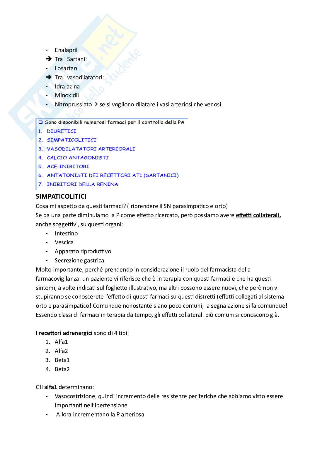 Esame di Farmacoterapia 1 - parte 6 Pag. 16