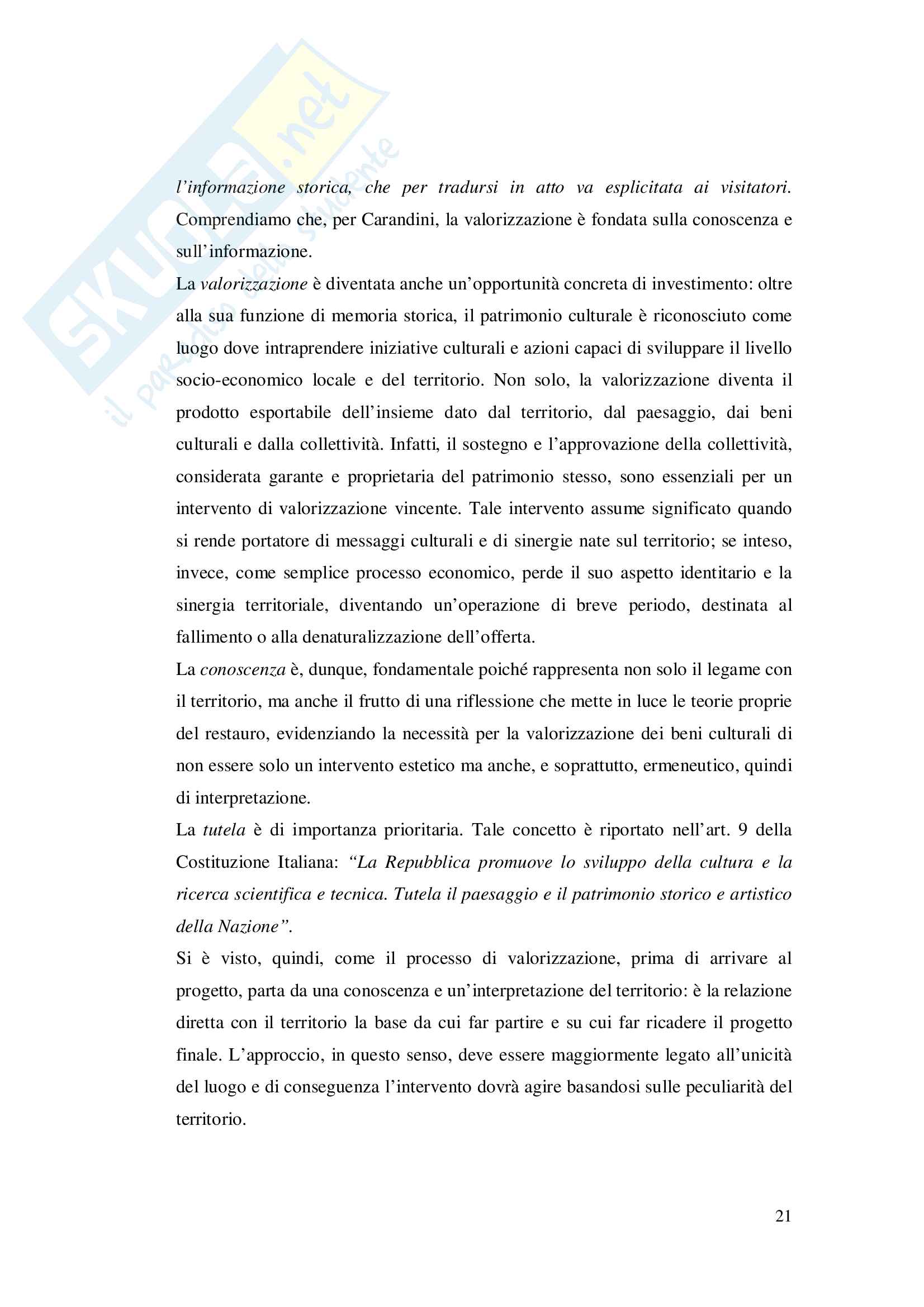 Tesi - La valorizzazione dei centri minori Pag. 21