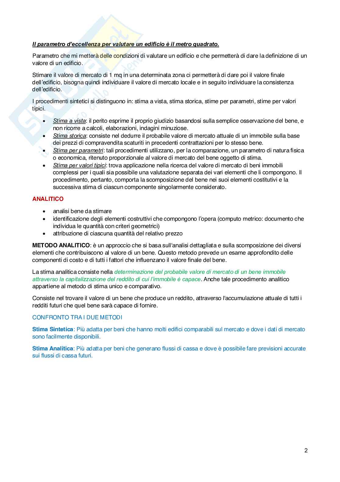 Appunti estimo  Pag. 2