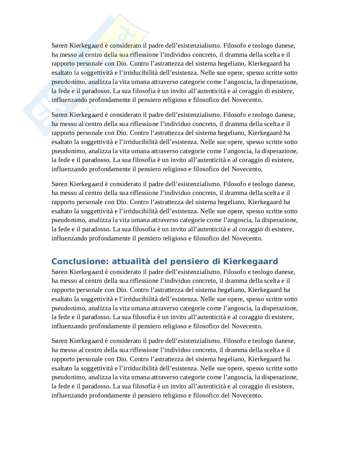 Angoscia e scelta: l’esistenza individuale di Søren Kierkegaard Pag. 46