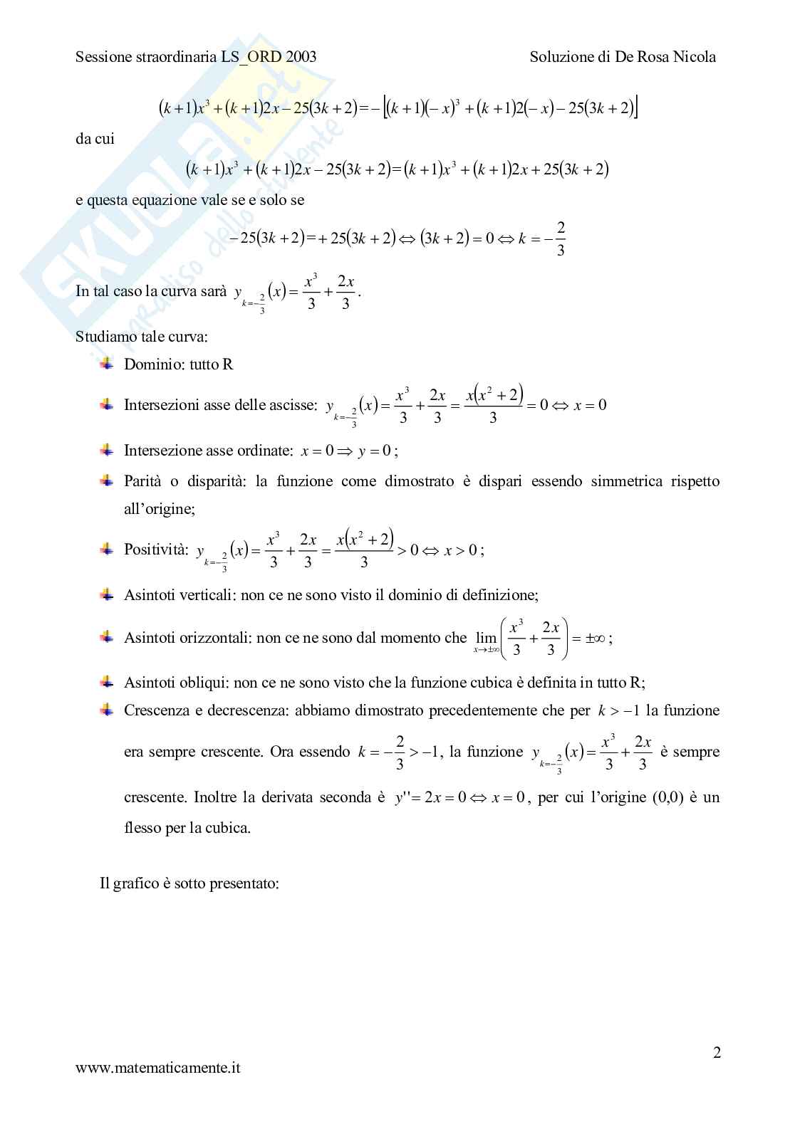 2003 - liceo scientifico di ordinamento sessione straordinaria Pag. 2