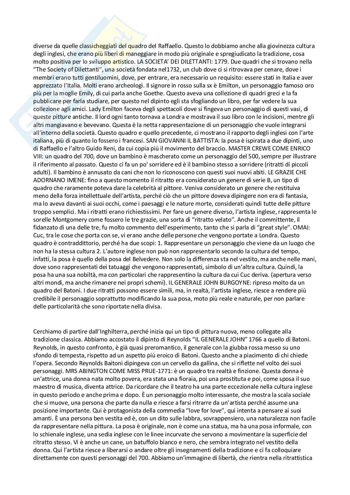 Appunti esame Storia dell'arte contemporanea prof. Bacchi, libro consigliato: L'arte dell'Ottocento, Rosenblum Pag. 2