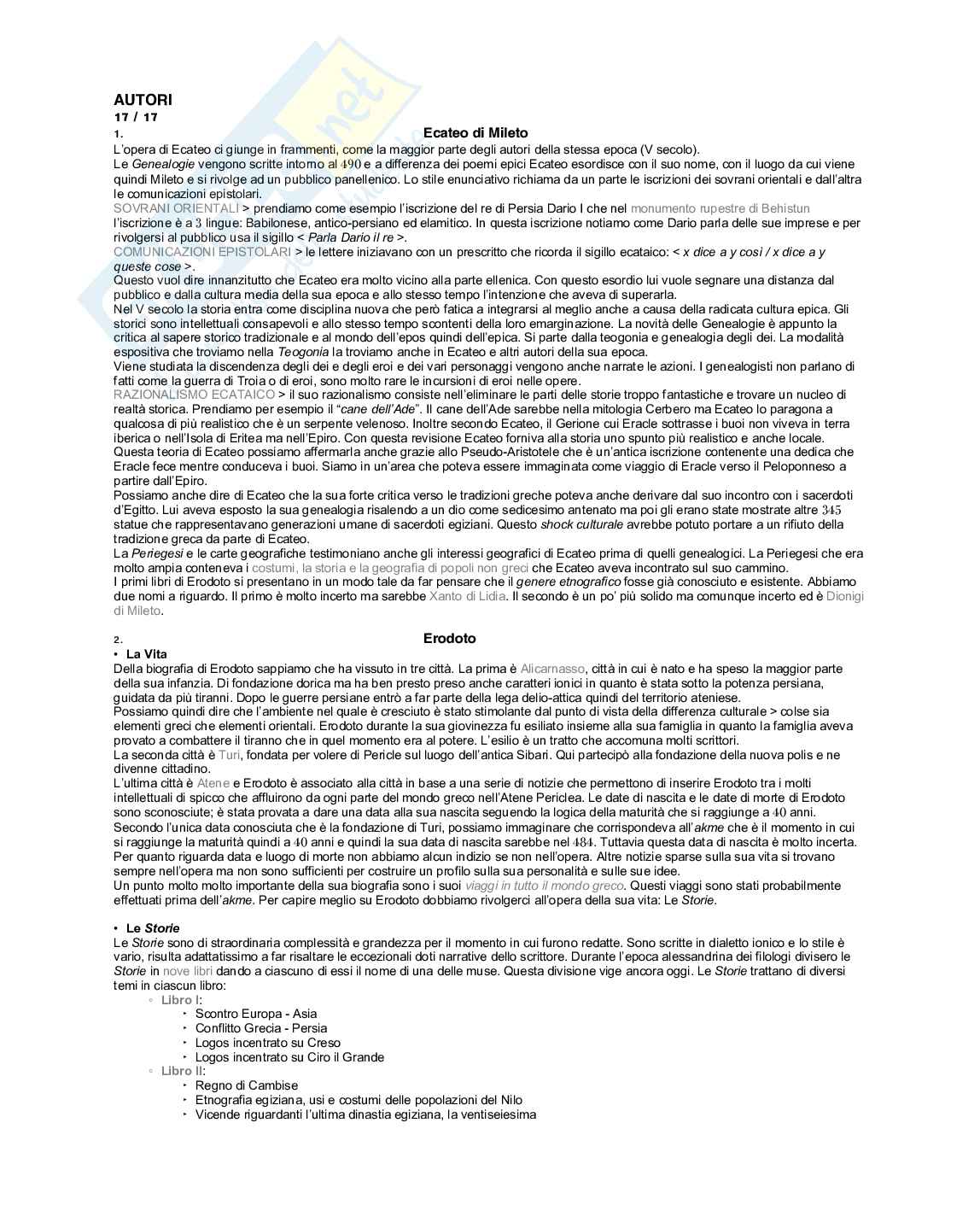 Introduzione alla storiografia greca  Pag. 1