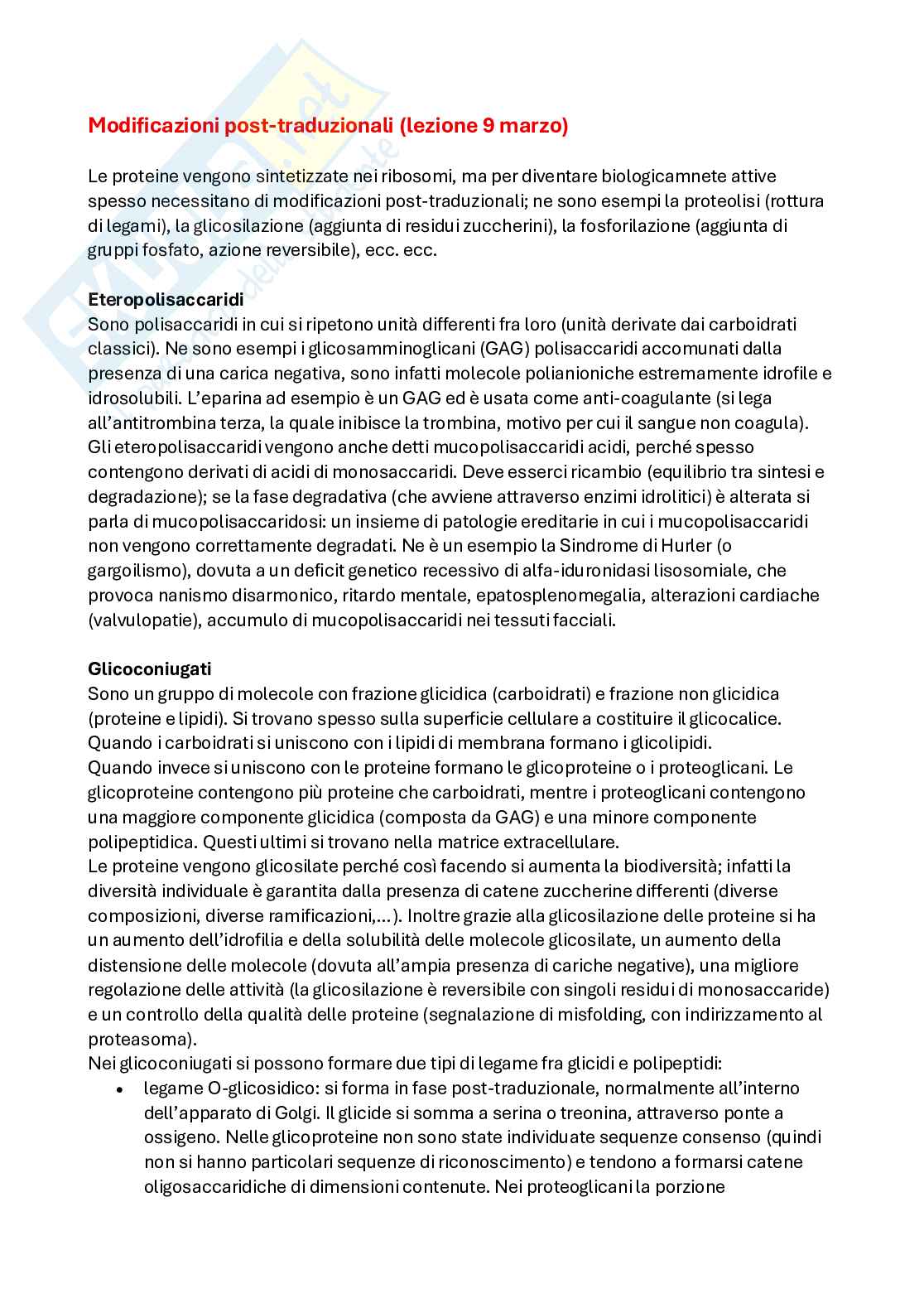 Appunti di Biochimica per medicina e chirurgia Pag. 1