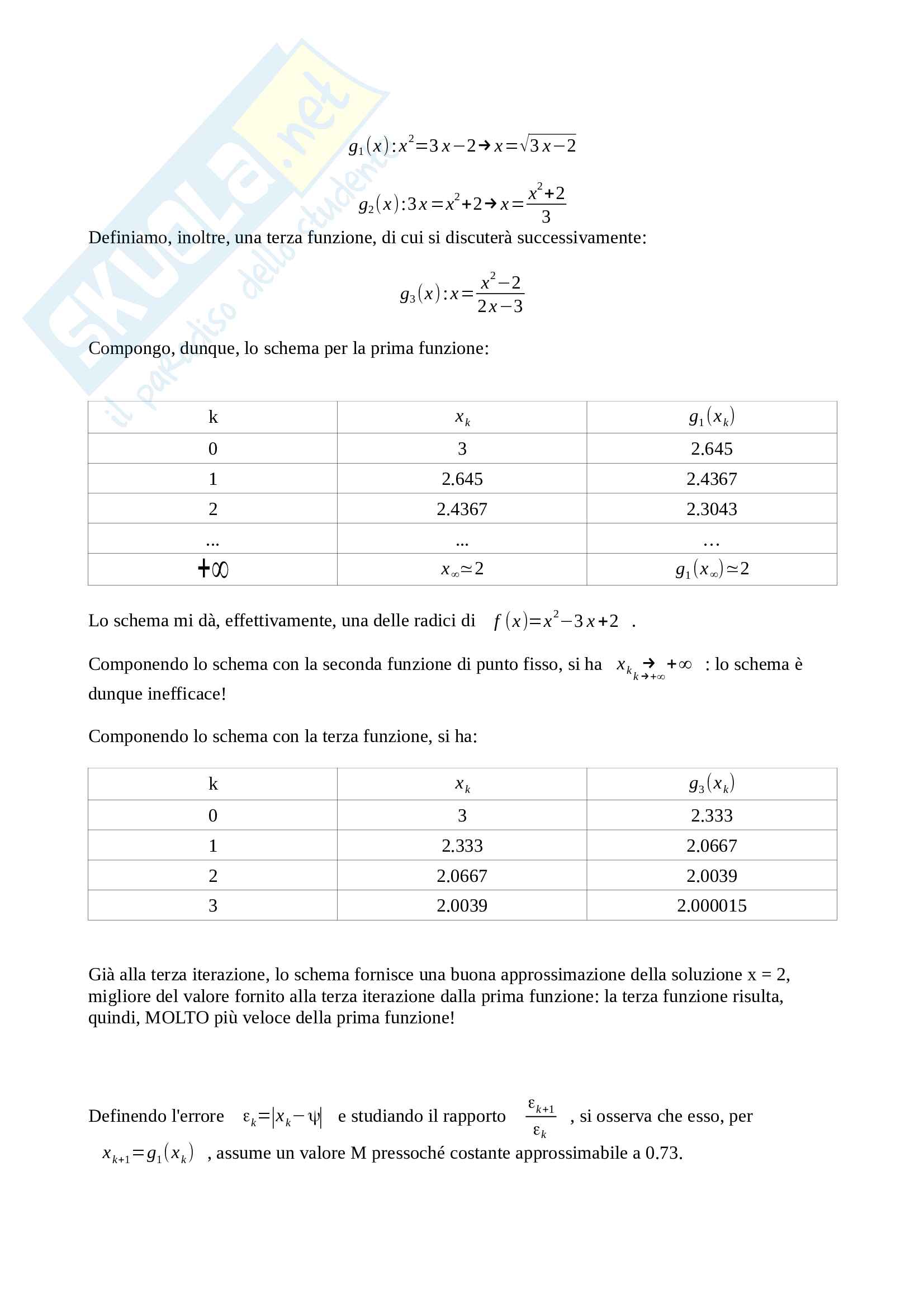 Riassunto esame Calcolo Numerico e programmazione, prof. Putti Pag. 11