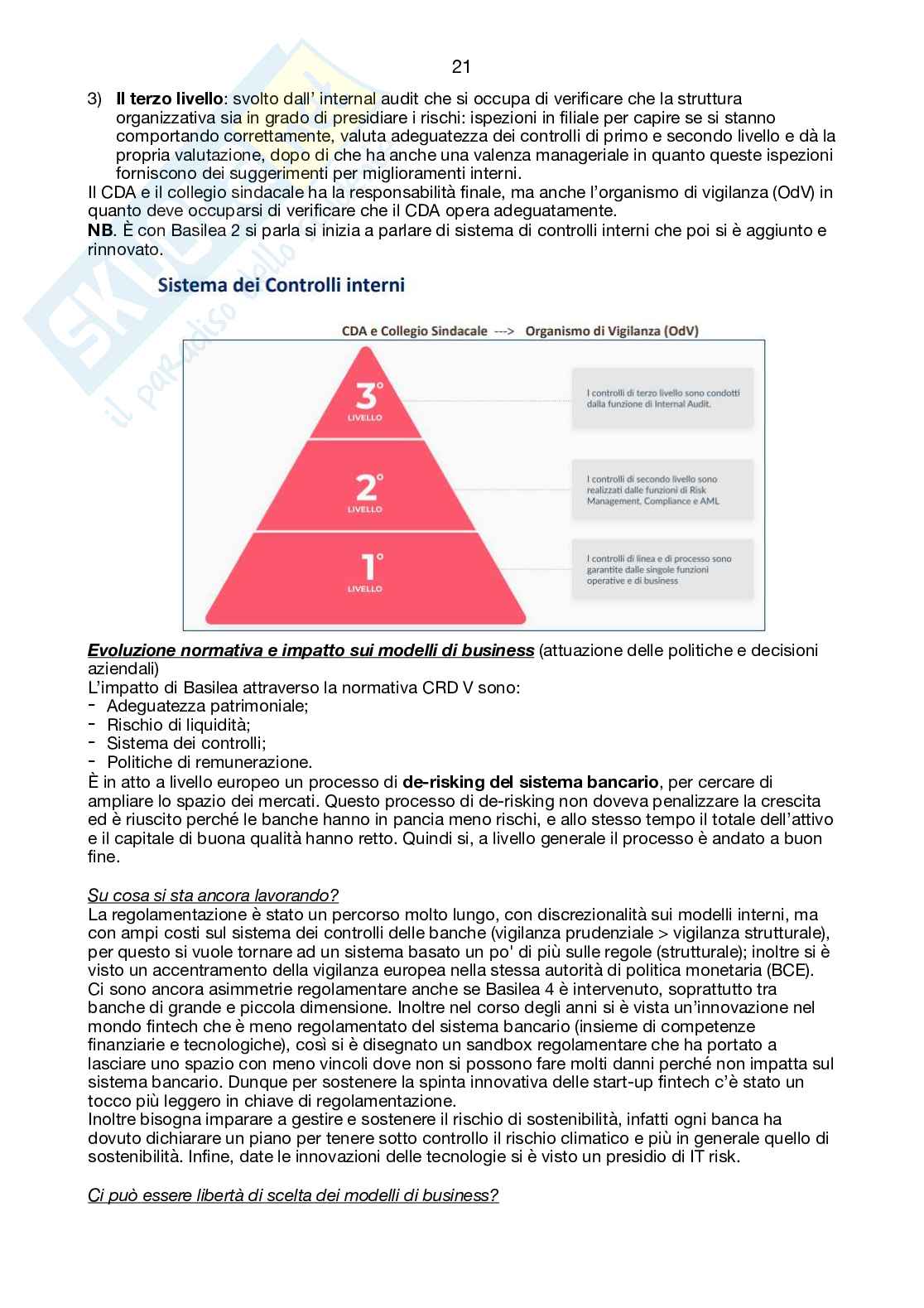 Riassunto esame Economia degli intermediari finanziari, Prof. Musile Tanzi Paola, libro consigliato Economia degli intermediari finanziari. Con aggiornamento online, Loris Nadotti, Claudio Porzio, Daniele Previati Pag. 21