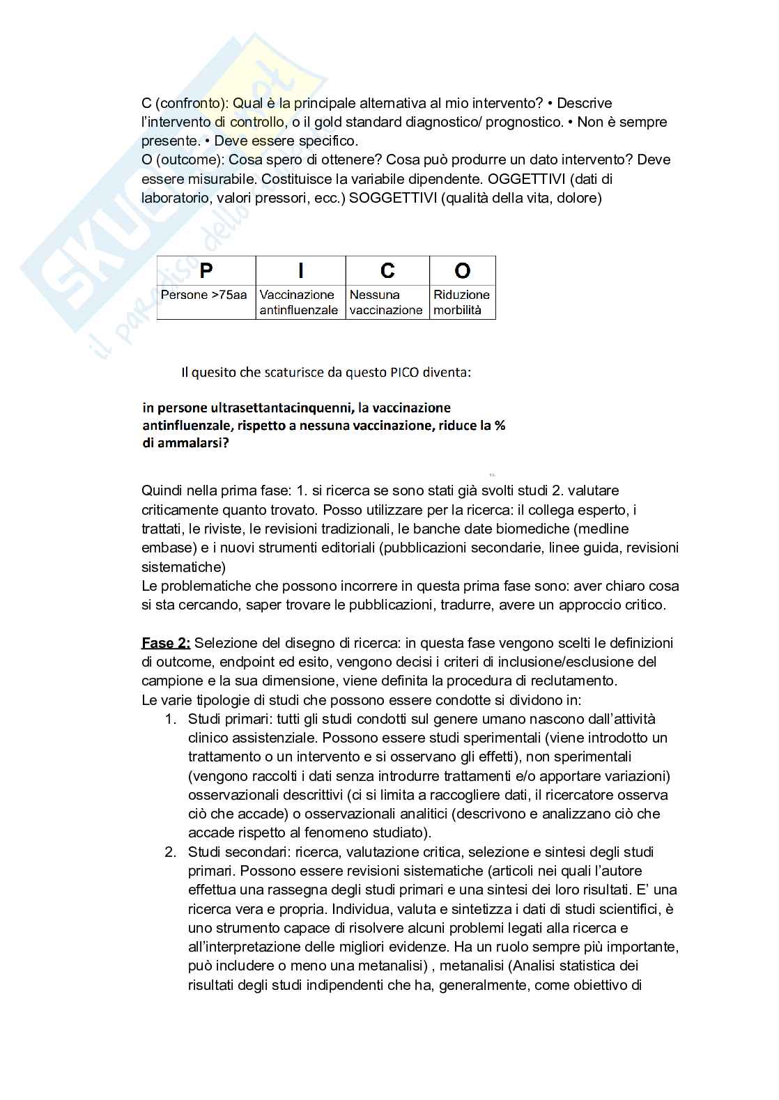 Infermieristica applicata alla ricerca EBN Pag. 6