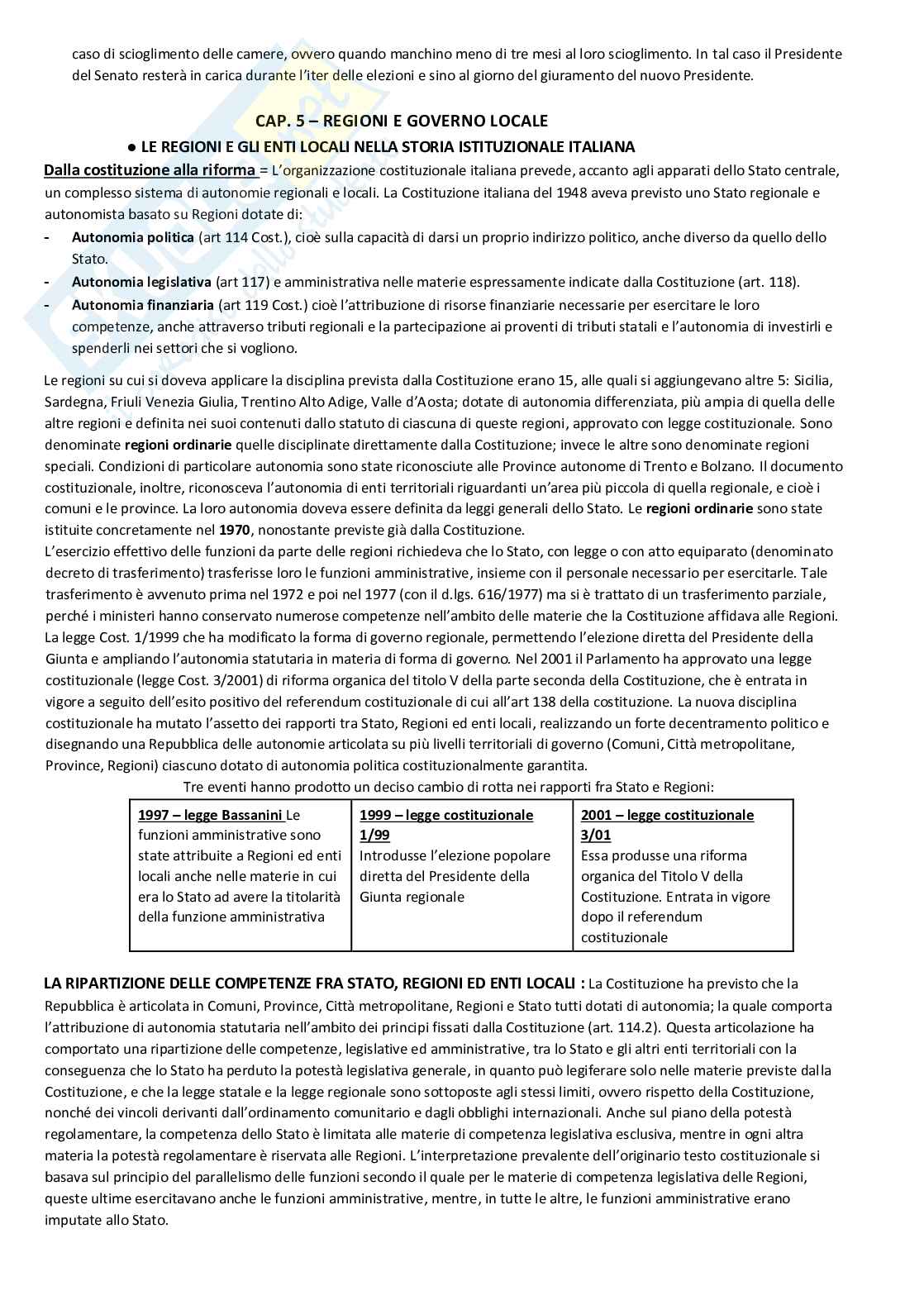 Riassunto esame Istituzioni di diritto pubblico, Prof. Allegri Maria Romana, libro consigliato Manuale di diritto Pubblico, Bin, Pitruzzella Pag. 46