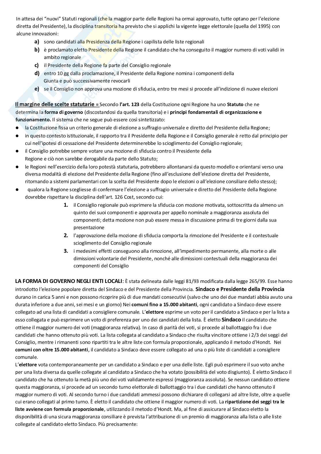 Riassunto esame Istituzioni di diritto pubblico, Prof. Allegri Maria Romana, libro consigliato Manuale di diritto Pubblico, Bin, Pitruzzella Pag. 51