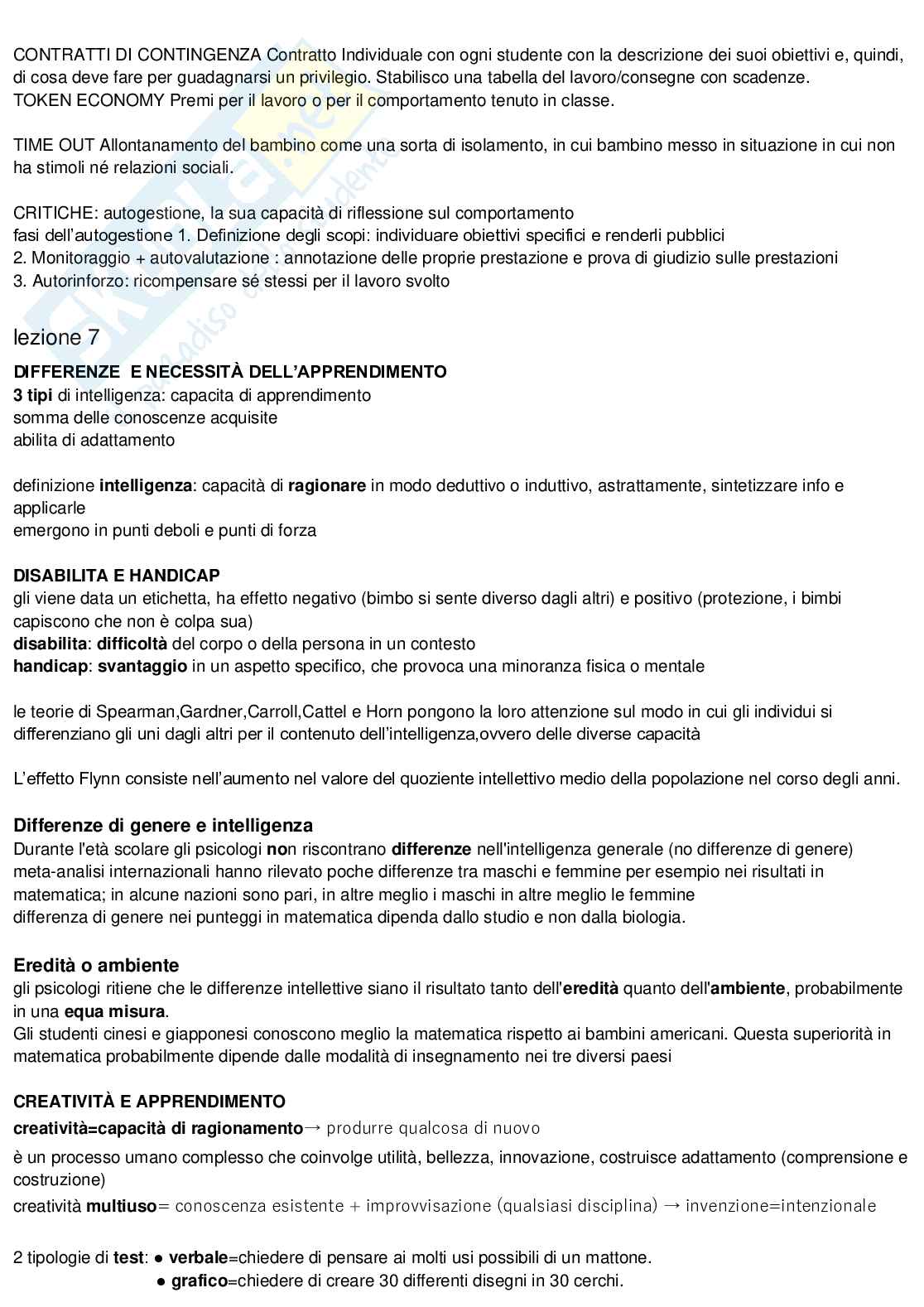 Appunti discorsivi e schematici di Psicologia dello sviluppo Pag. 11