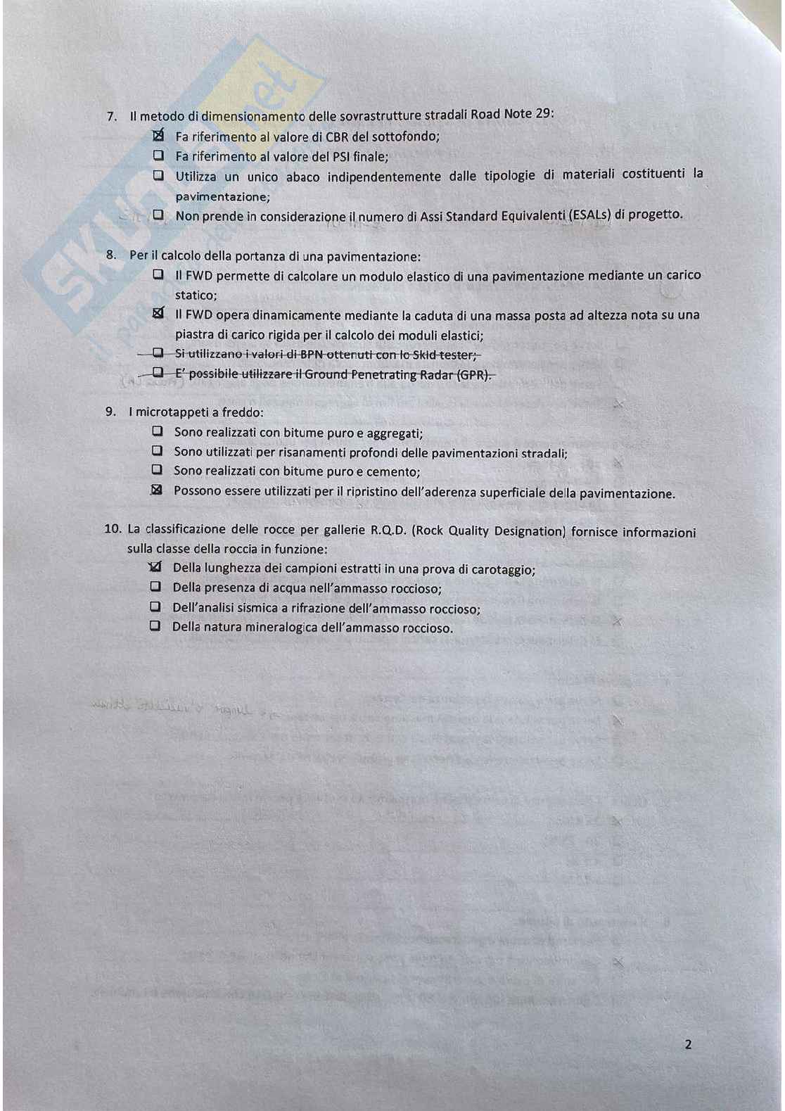 Costruzioni di strade - Prove d'esame - Parte 3 Pag. 11