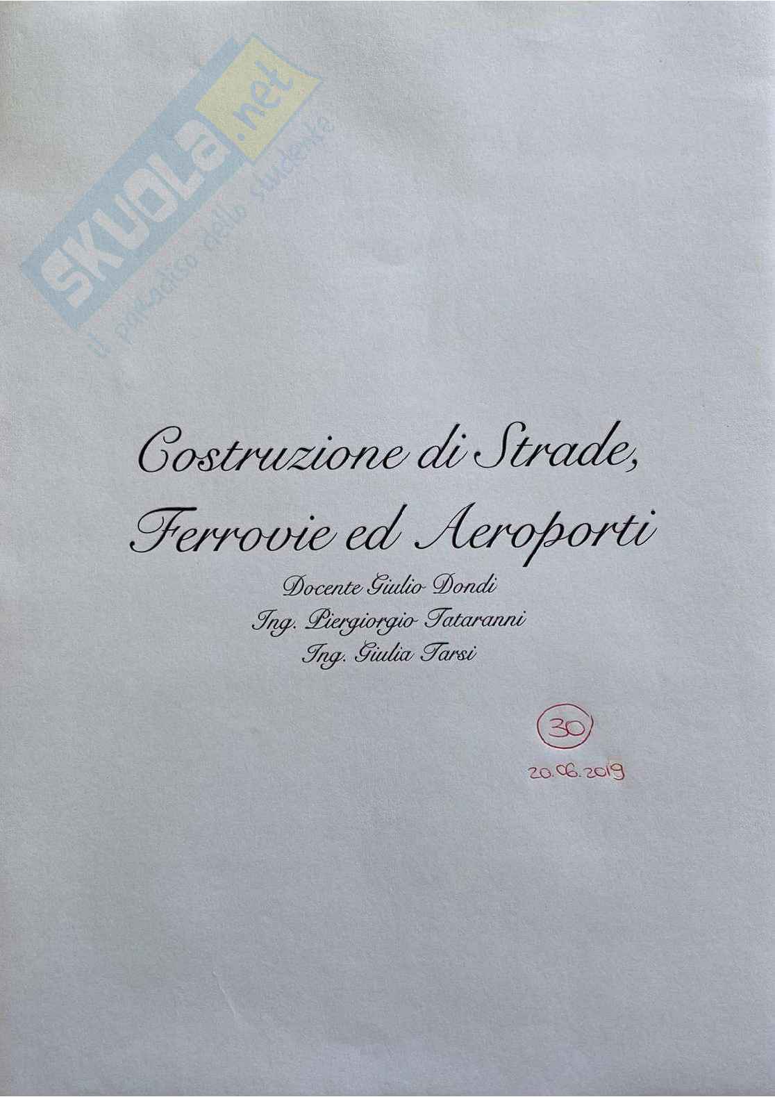 Costruzioni di strade - Prove d'esame - Parte 3 Pag. 2