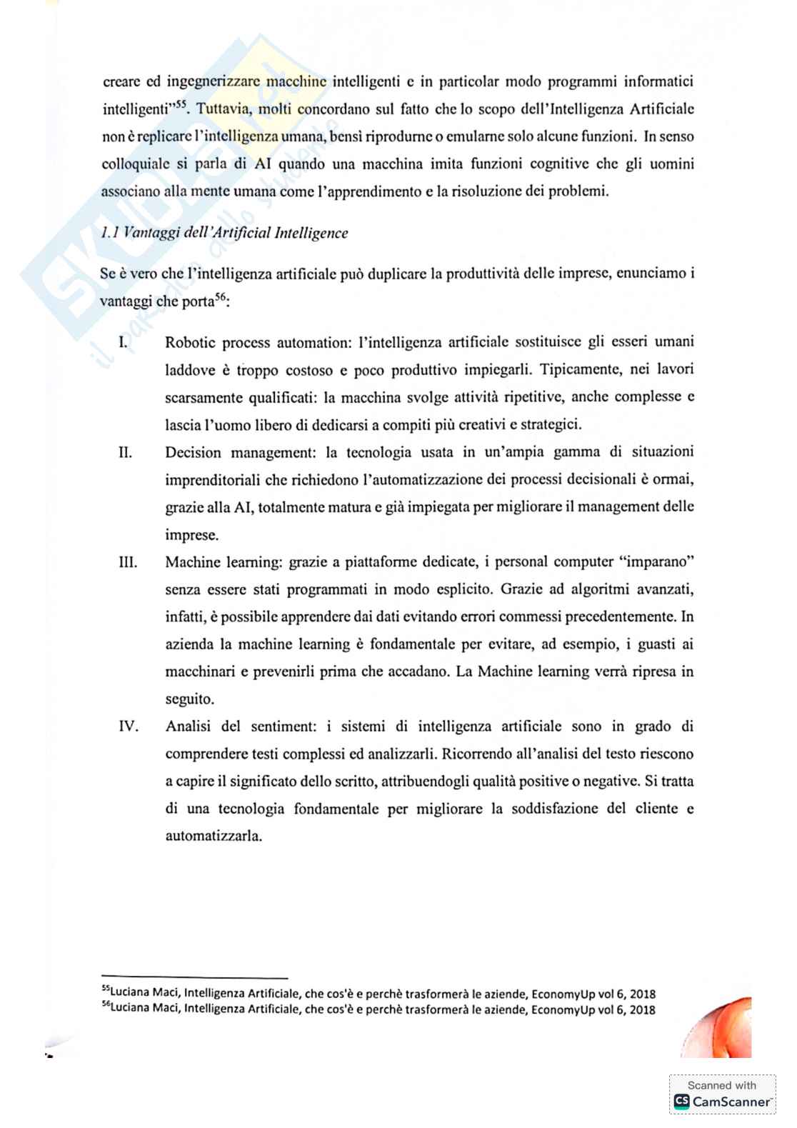 Riassunto esame Economia aziendale, Prof. Mancini Daniela, libro consigliato Big data analyst: il manuale del data scientist, Mezzani Pag. 2