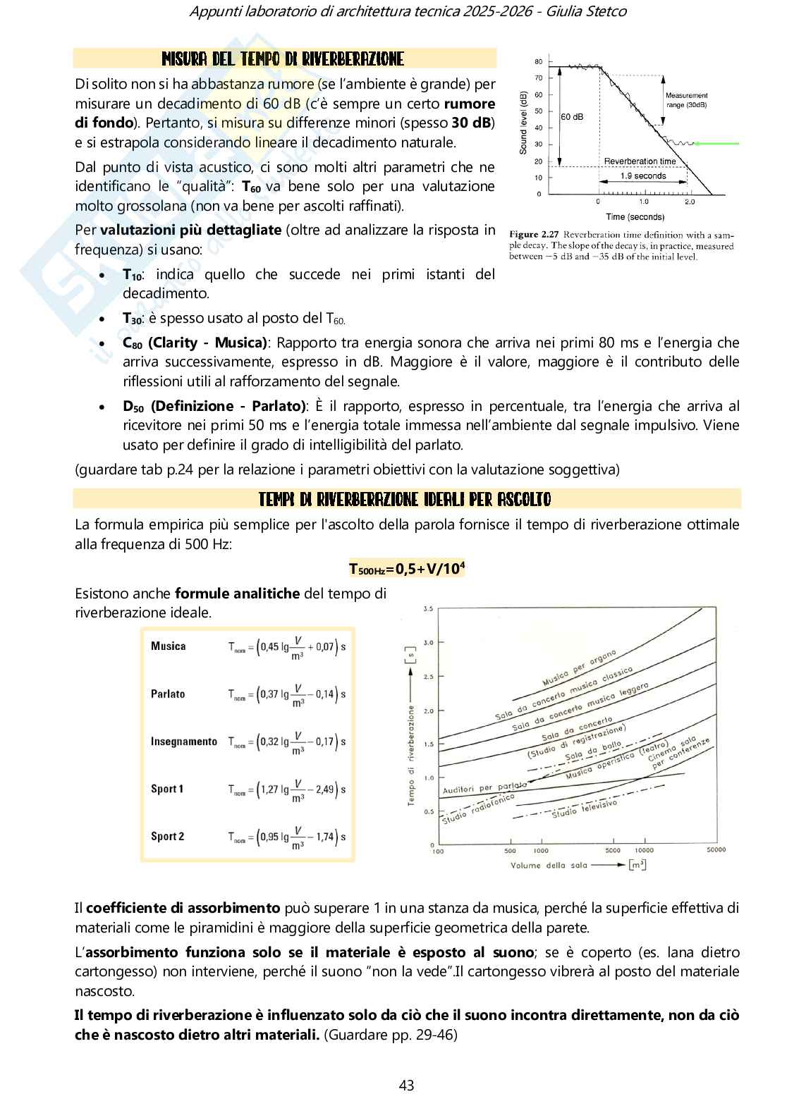 Appunti di Architettura tecnica sull'acustica Pag. 6