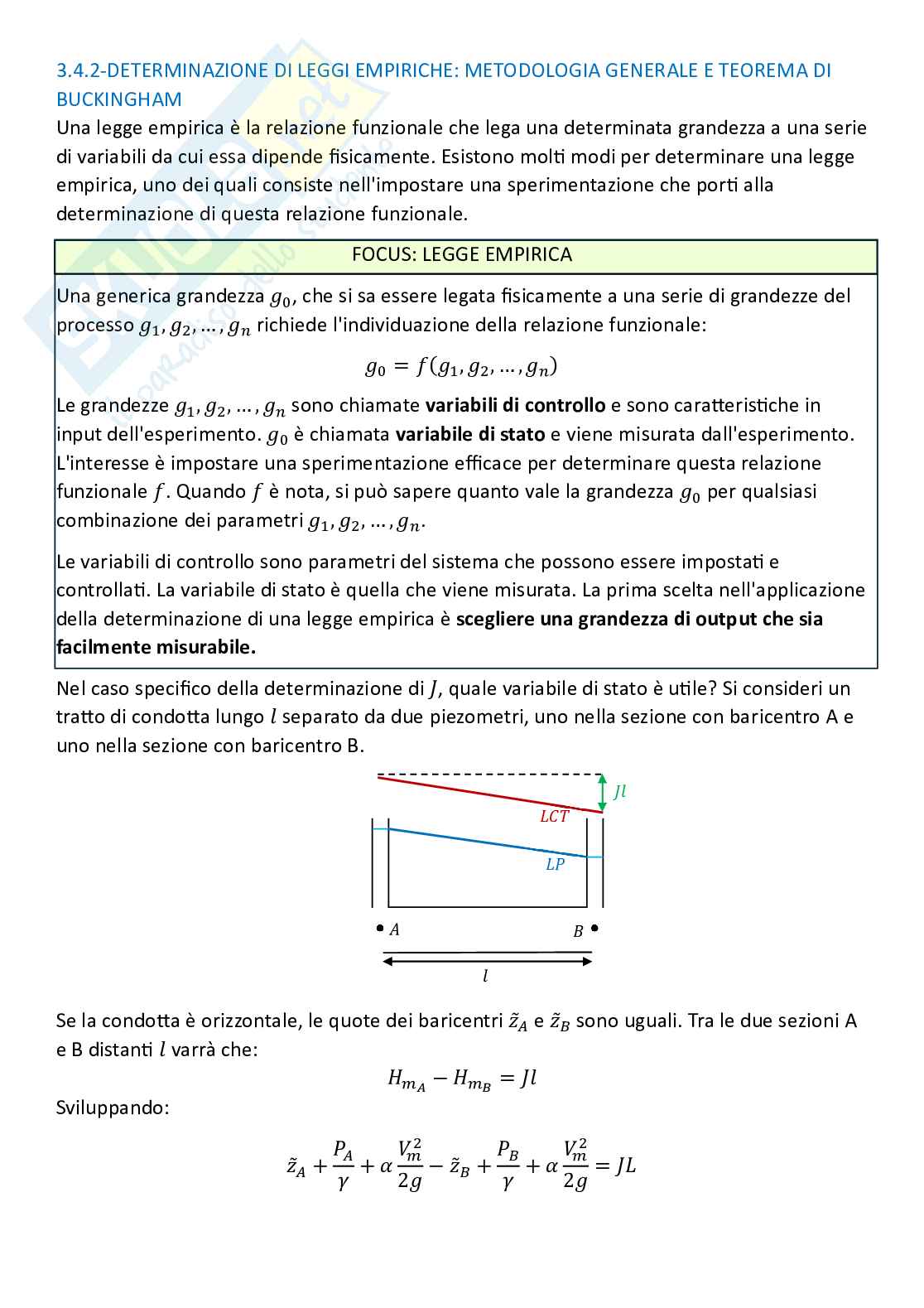 Meccanica dei fluidi, parte 7 - Moto in condotta tra due serbatoi, fluidi reali, perdite e determinazione cadente J Pag. 11
