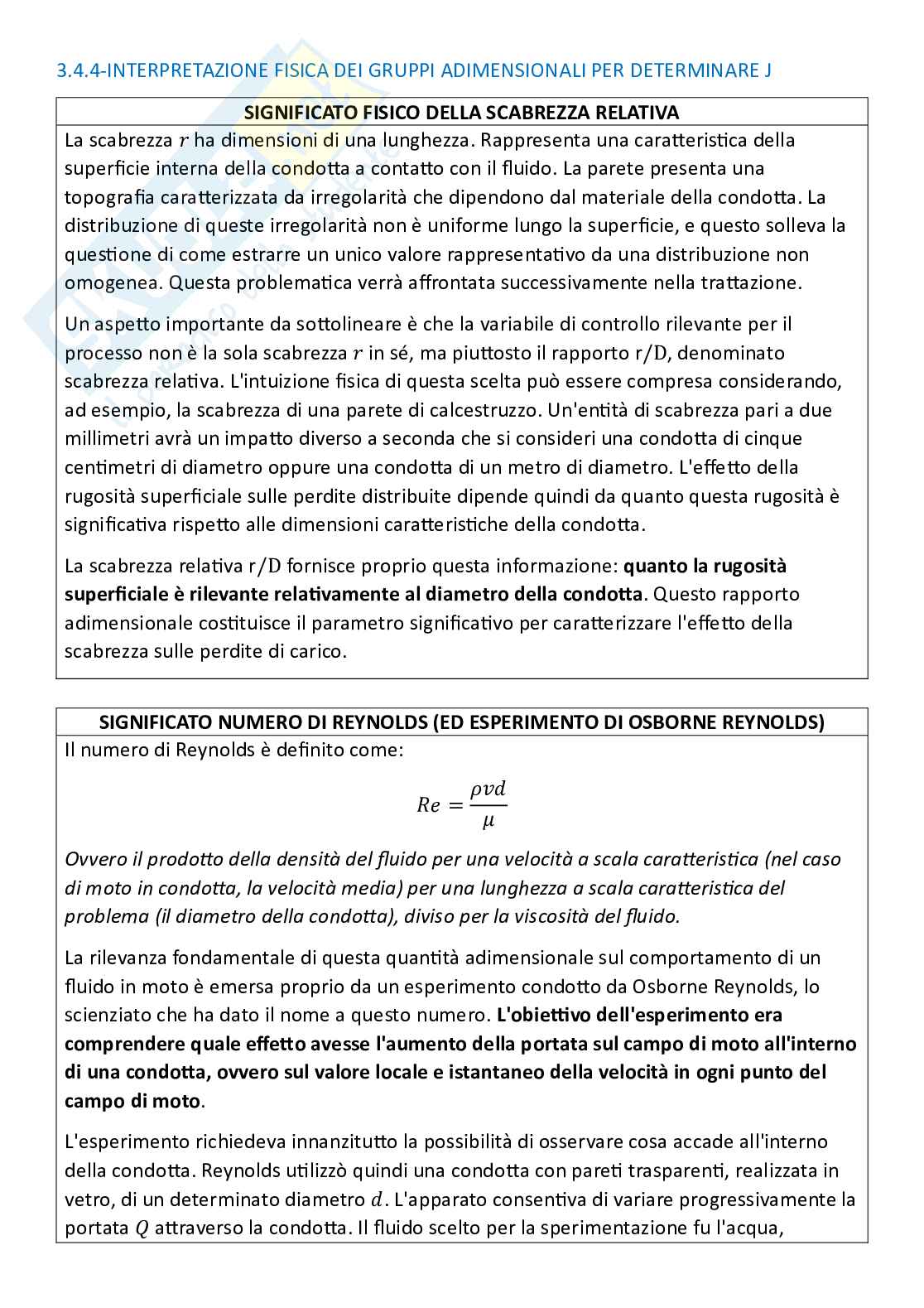 Meccanica dei fluidi, parte 7 - Moto in condotta tra due serbatoi, fluidi reali, perdite e determinazione cadente J Pag. 26