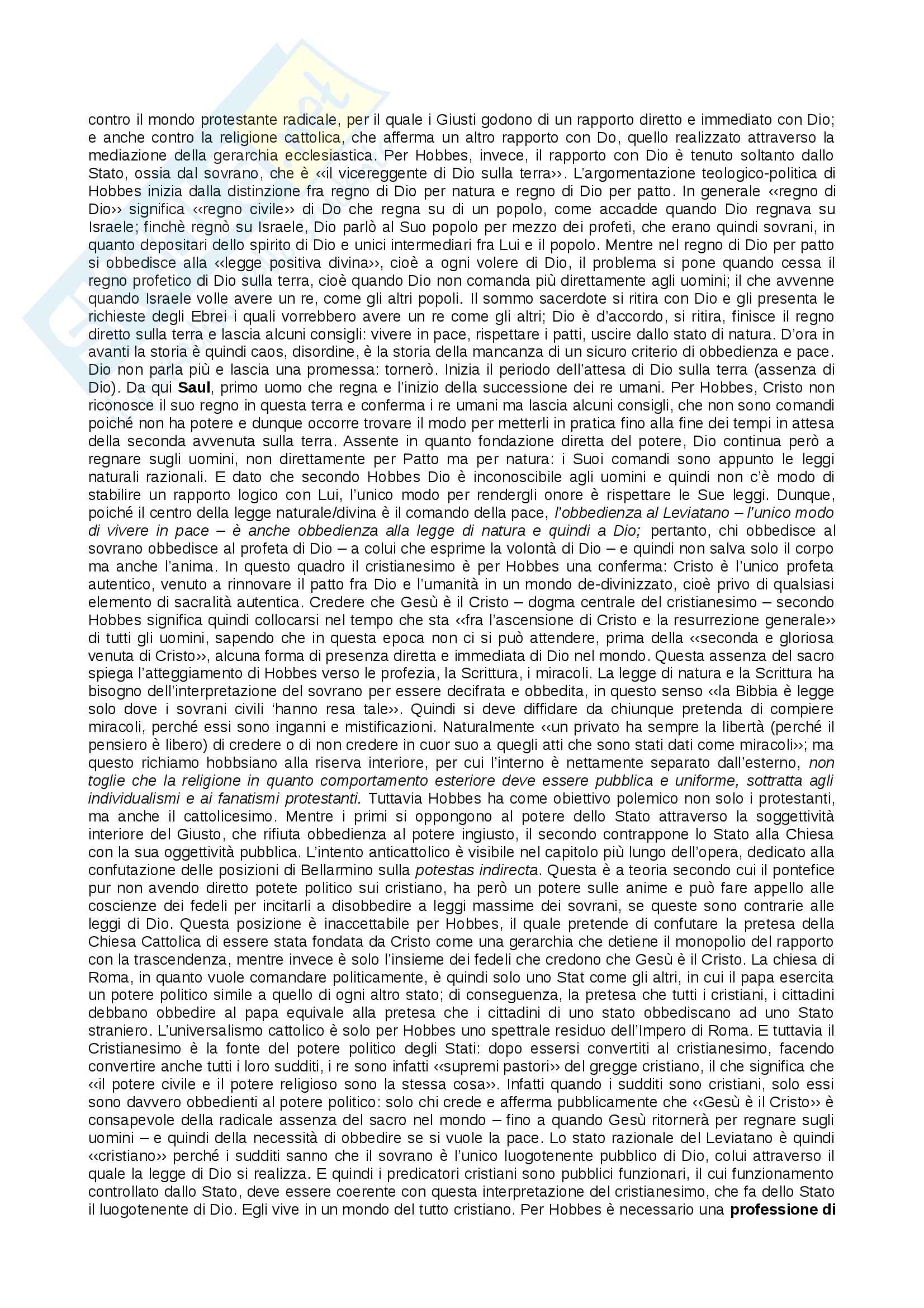 Riassunto esame di Storia delle dottrine politiche, libro consigliato Manuale di storia del pensiero politico di Carlo Galli Pag. 21
