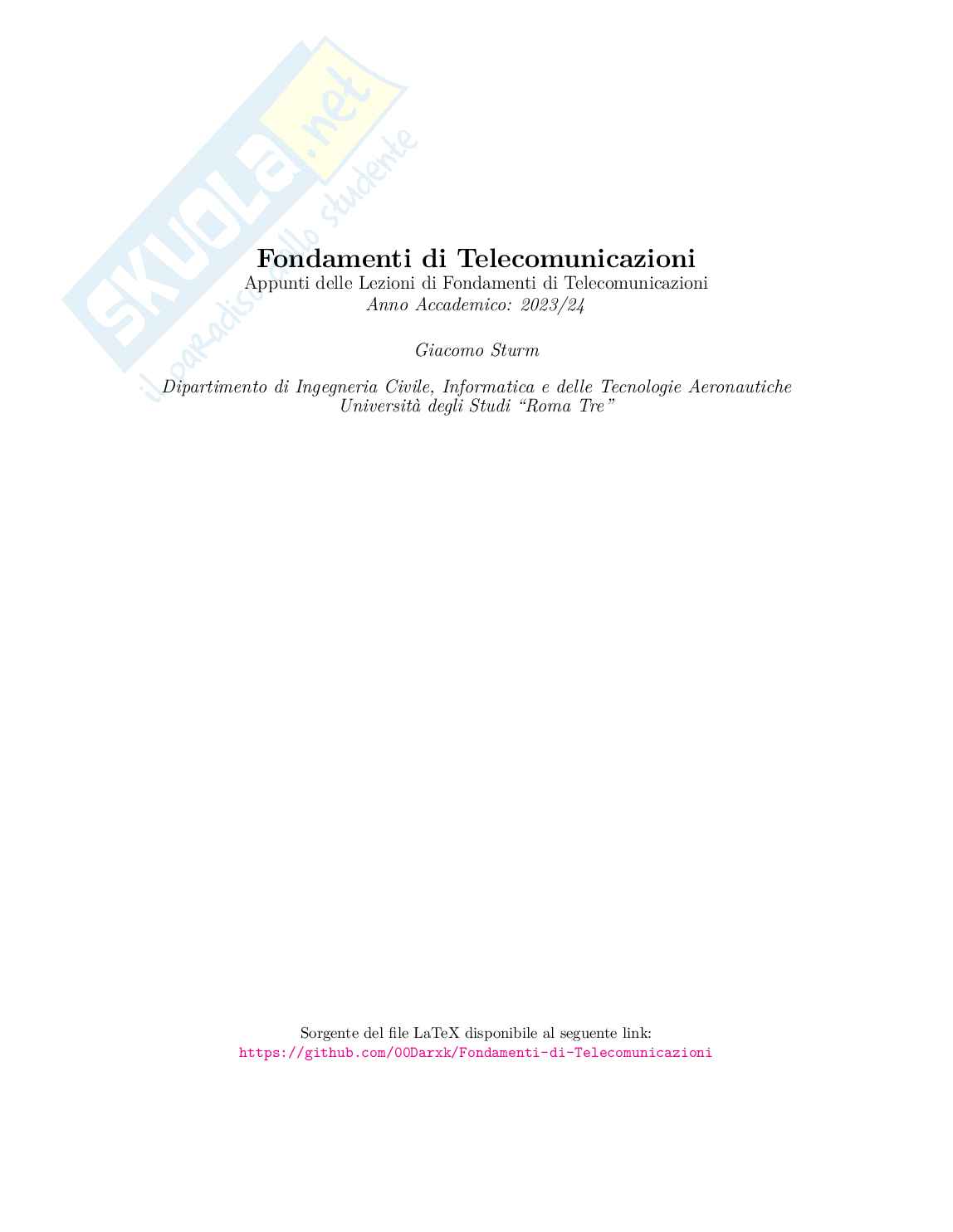 Formulario di Misure elettriche Pag. 1