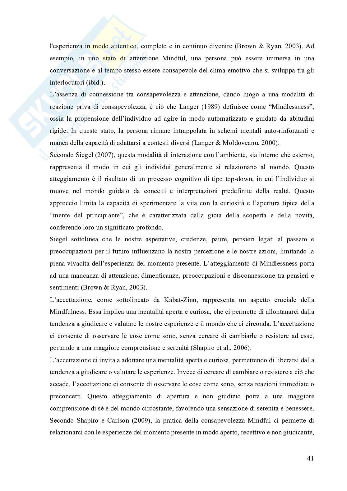 Protocolli Mindfulness per la riduzione dello Stress lavoro-correlato Pag. 41