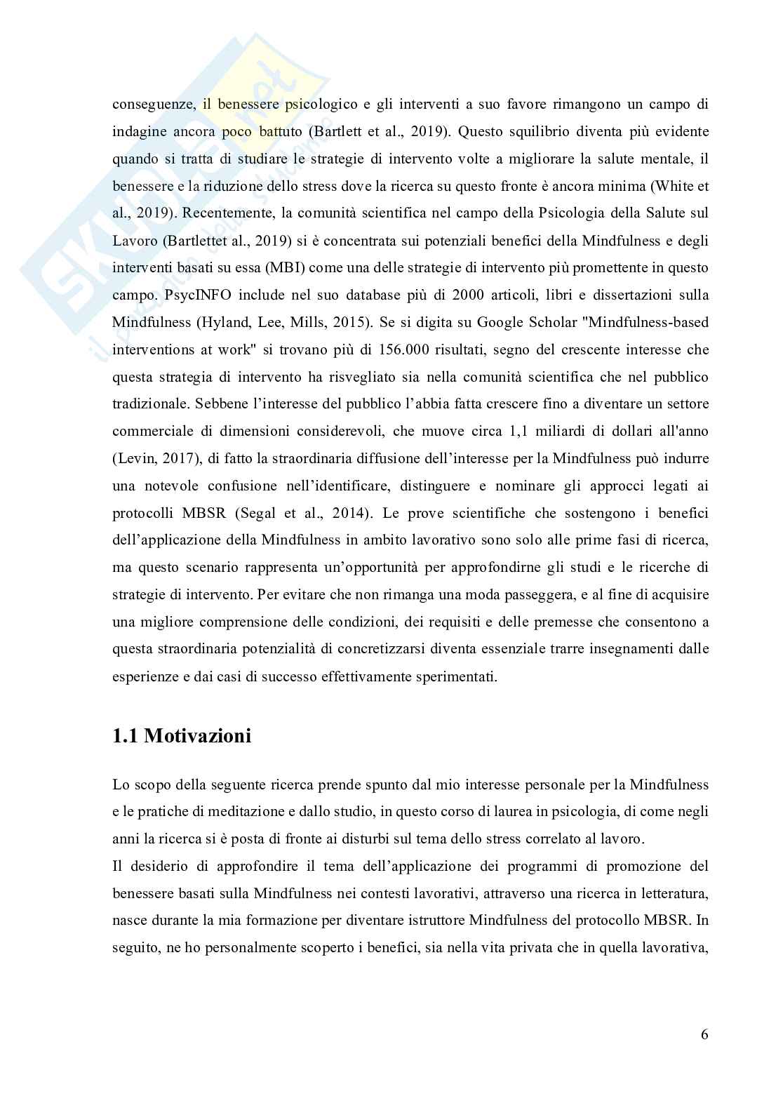 Protocolli Mindfulness per la riduzione dello Stress lavoro-correlato Pag. 6