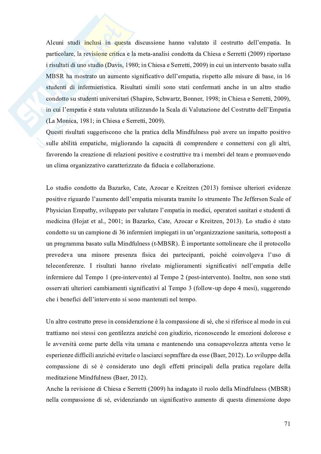 Protocolli Mindfulness per la riduzione dello Stress lavoro-correlato Pag. 71