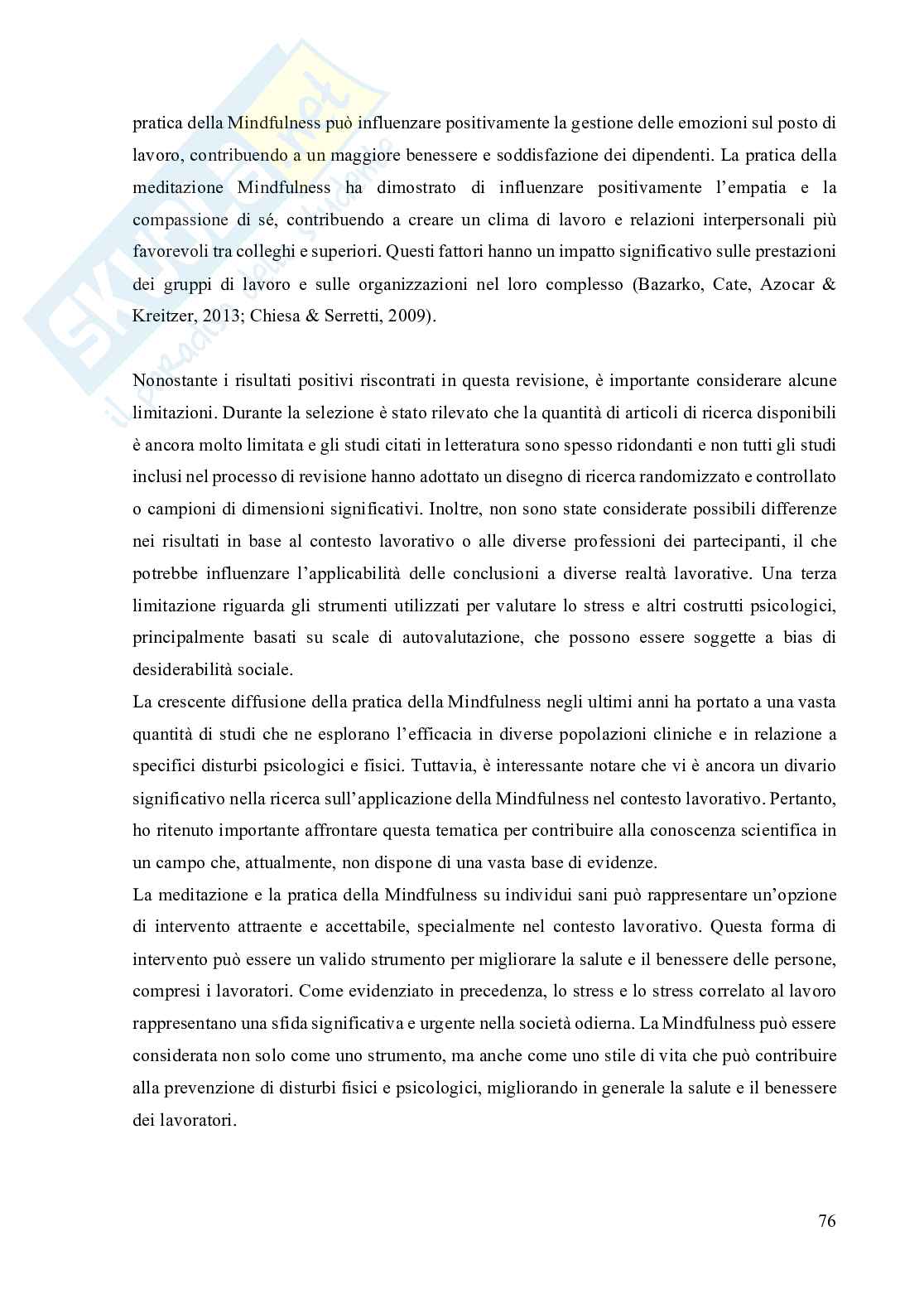 Protocolli Mindfulness per la riduzione dello Stress lavoro-correlato Pag. 76
