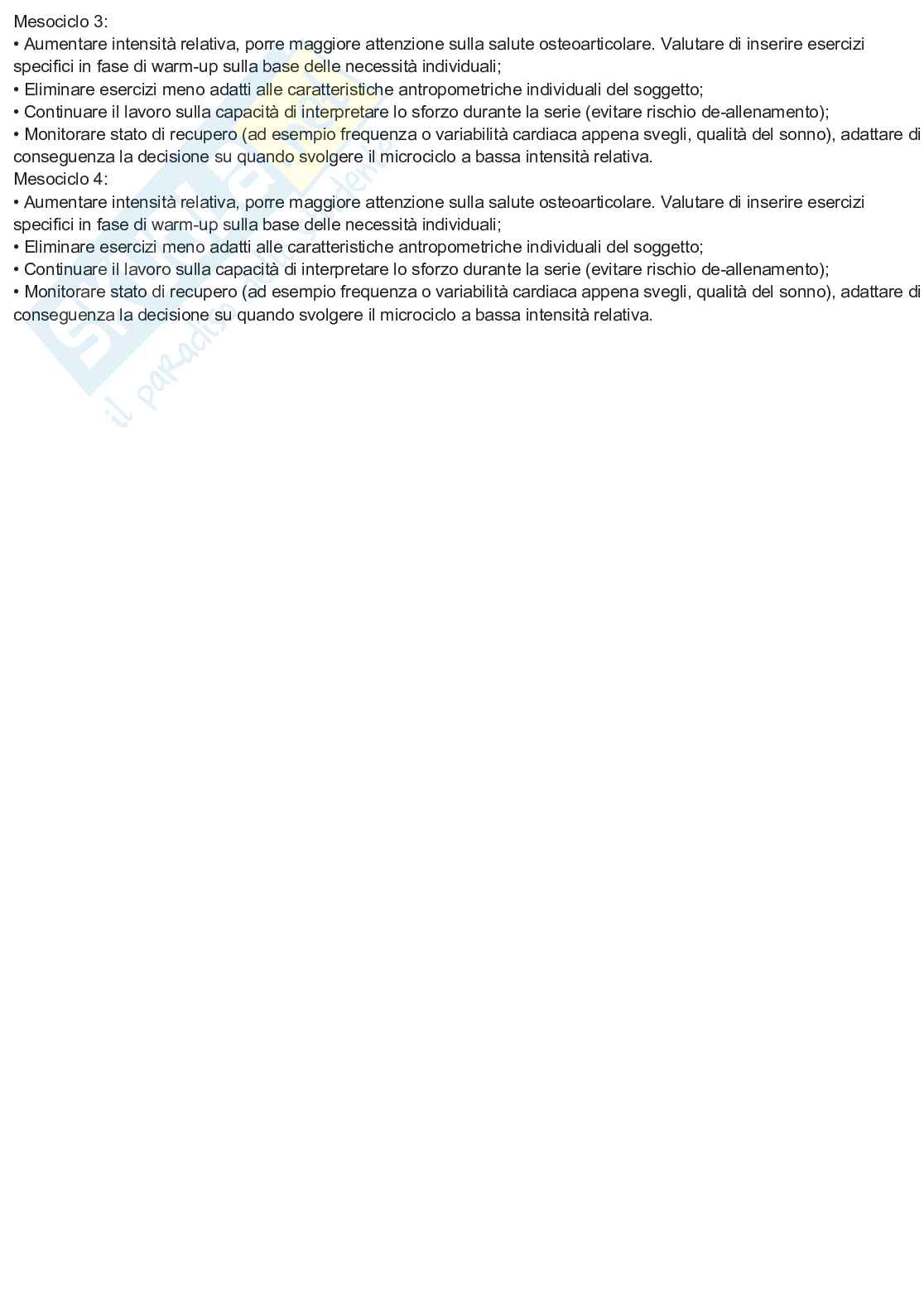 Appunti discorsivi e schematici di TTD modulo fitness - triennale scienze motorie - primo anno - Prof Gemelli - anno 2022-2023. Pag. 11