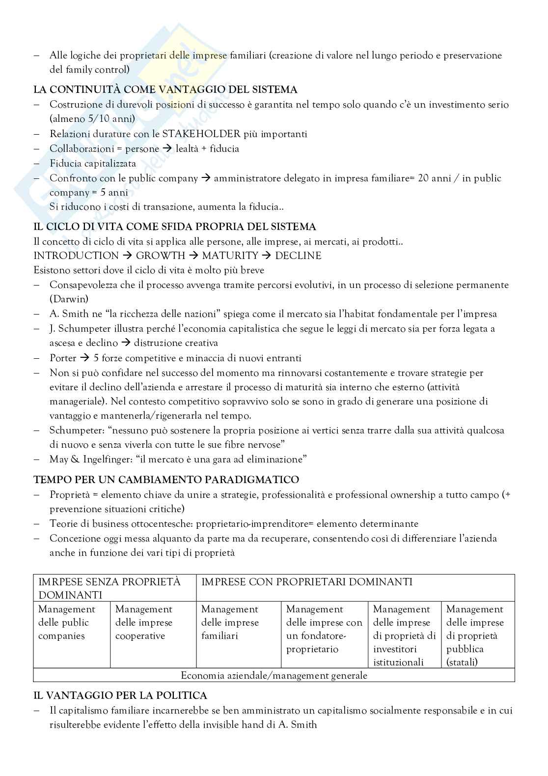 Appunti completi di management delle imprese familiari Pag. 6